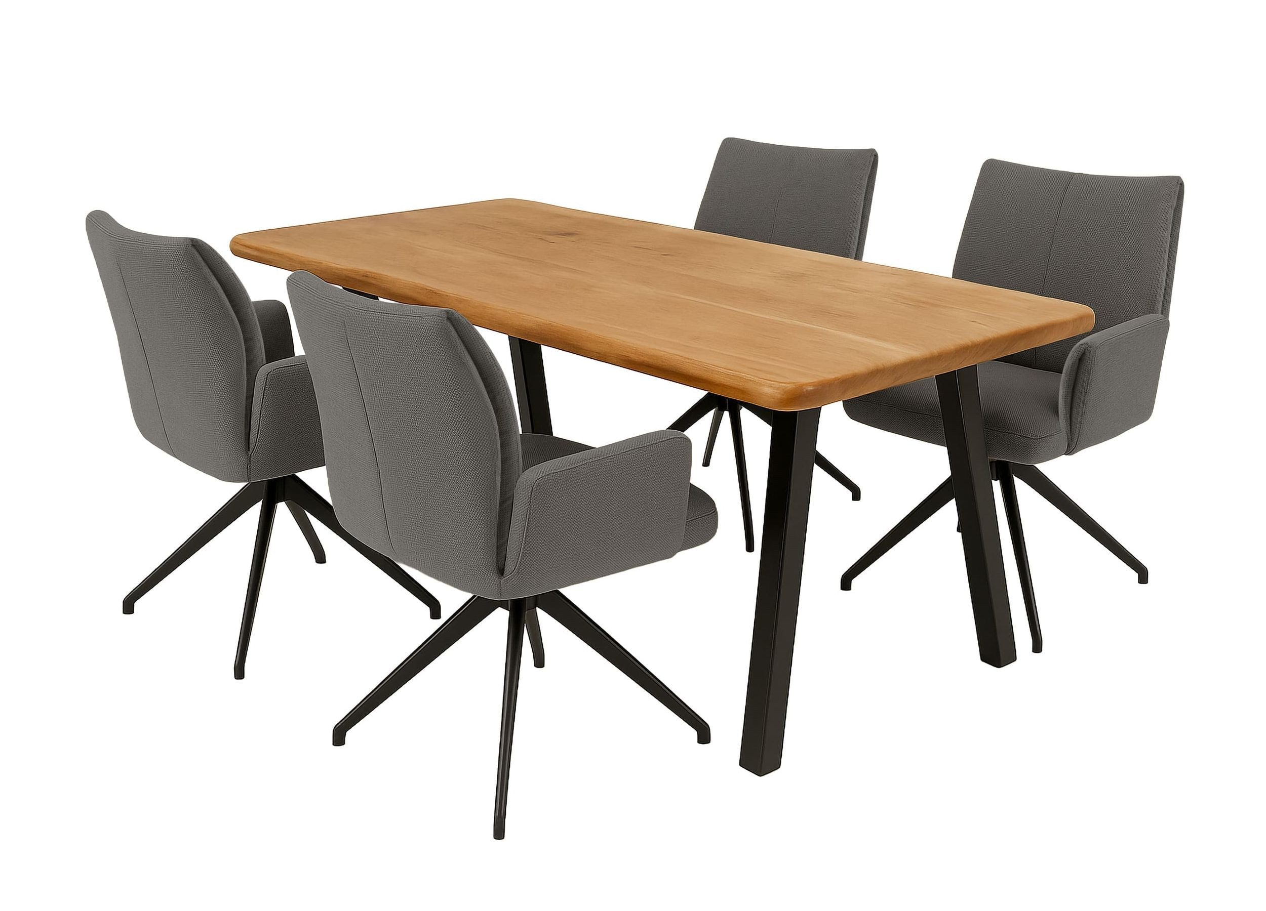 LC Home Essgruppe LC Home Essgruppe Monti Esstisch Wildeiche + Esszimmerstü günstig online kaufen