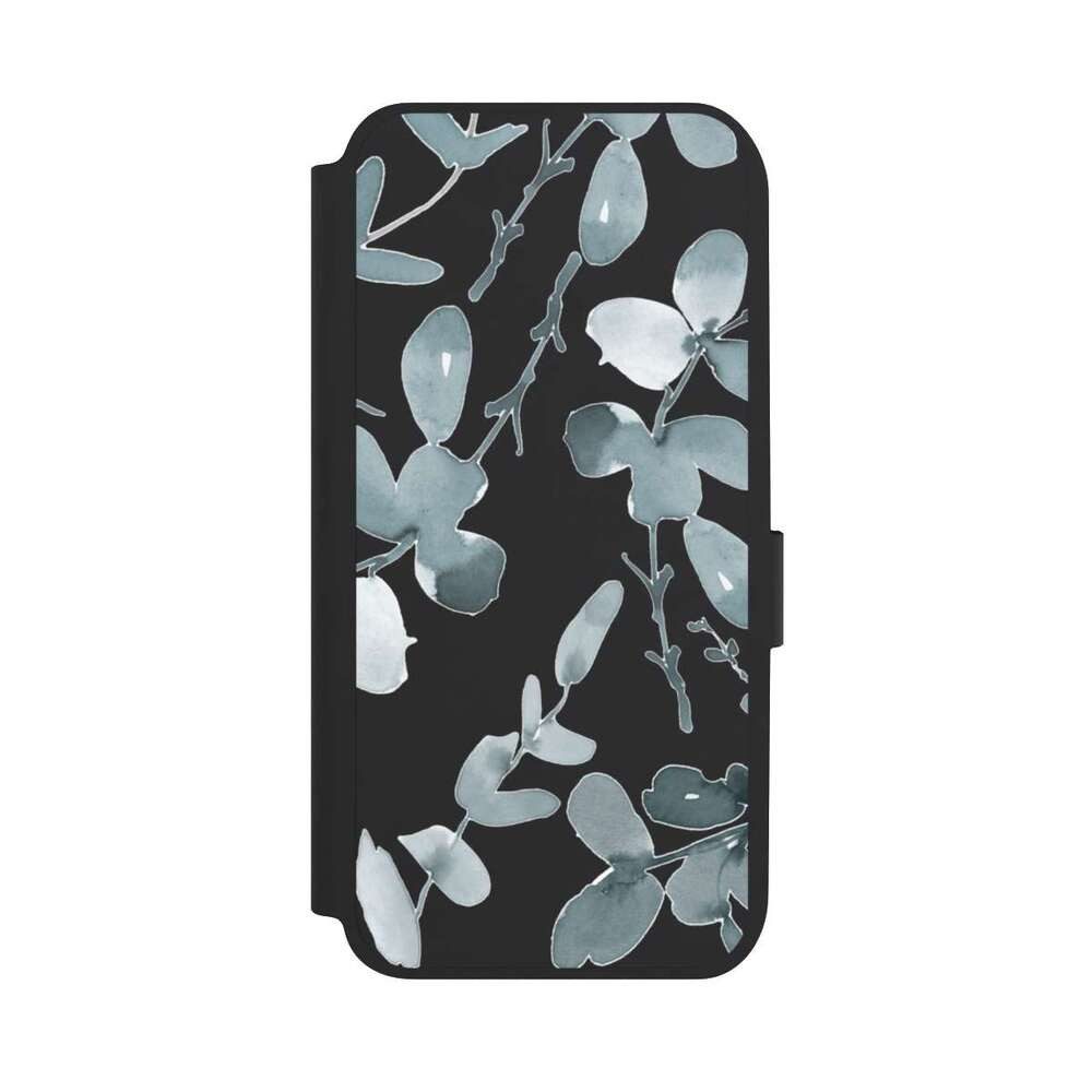 NIVOCASE Handyhülle Eukalyptus Muster Blume Eukalyptus pattern ohne Hintergrund, Samsung Galaxy A14 5G Klapphülle Handyhülle aus Kunst Leder