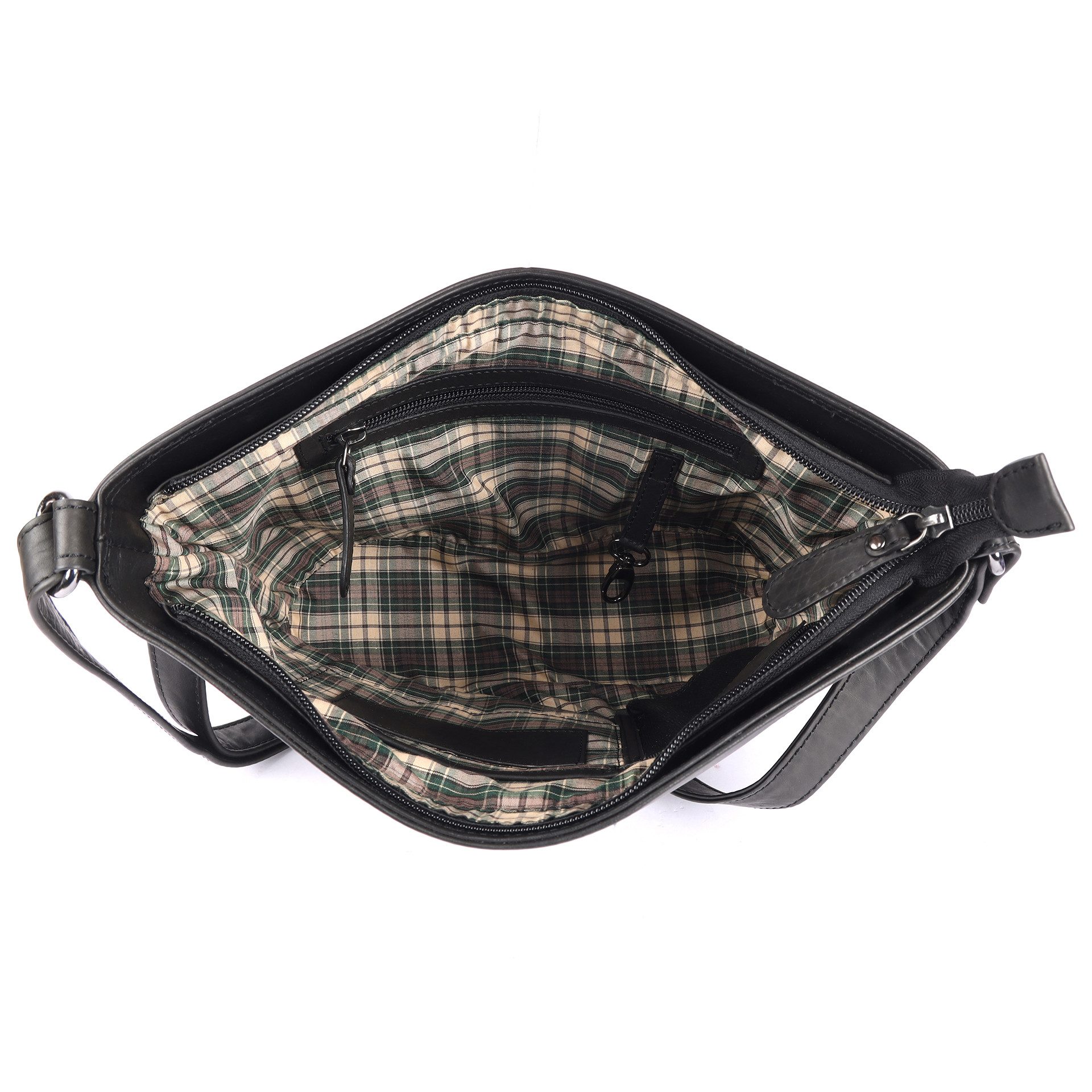 Benthill Umhängetasche Damen Echt Leder Handtasche Shopper Vintage Umhängetasche, Schultergurt / Umhängegurt Reißverschlussfach