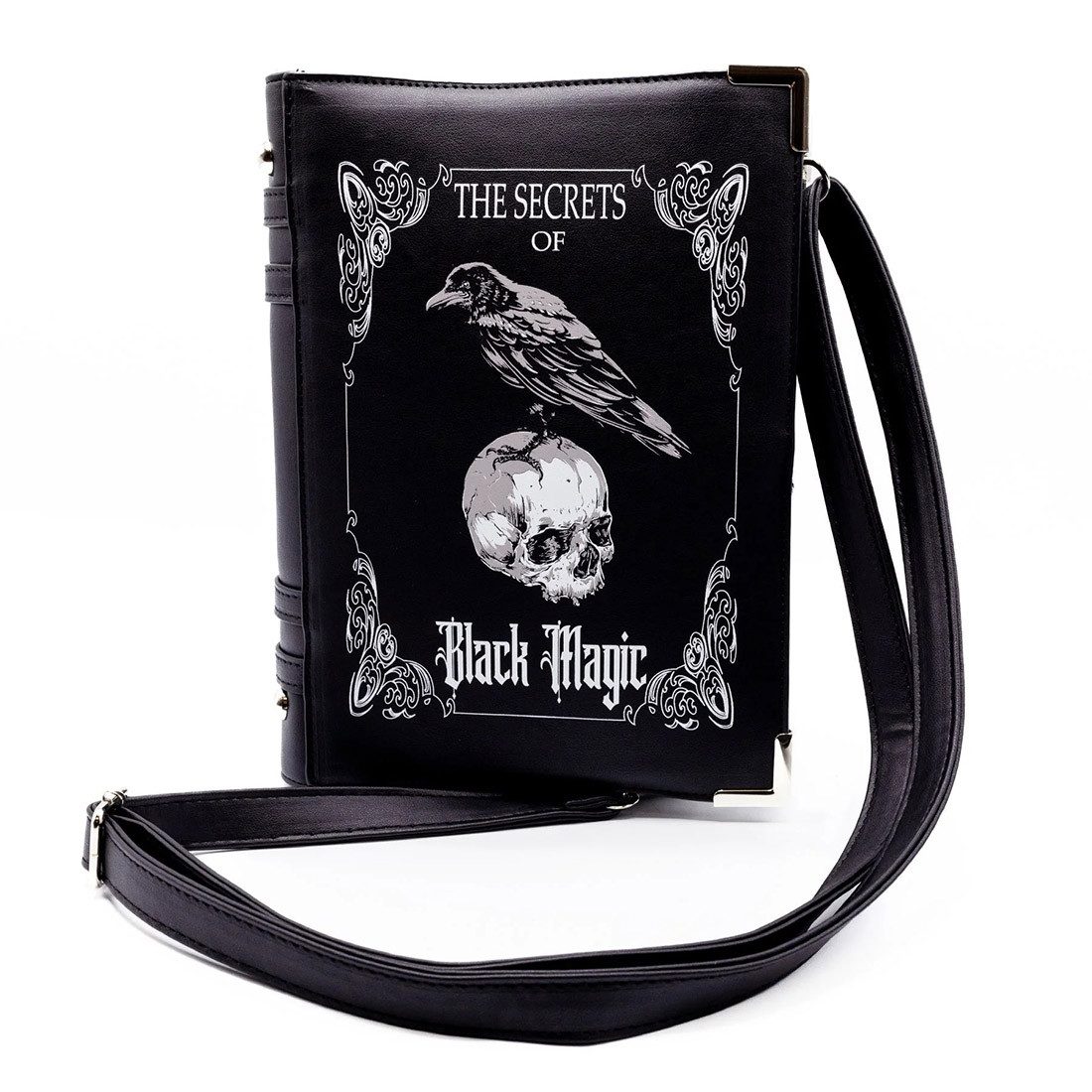 Heartless Handtasche Black Magic Book Bag, Kunstleder Gothic Goth Okkult Schädel