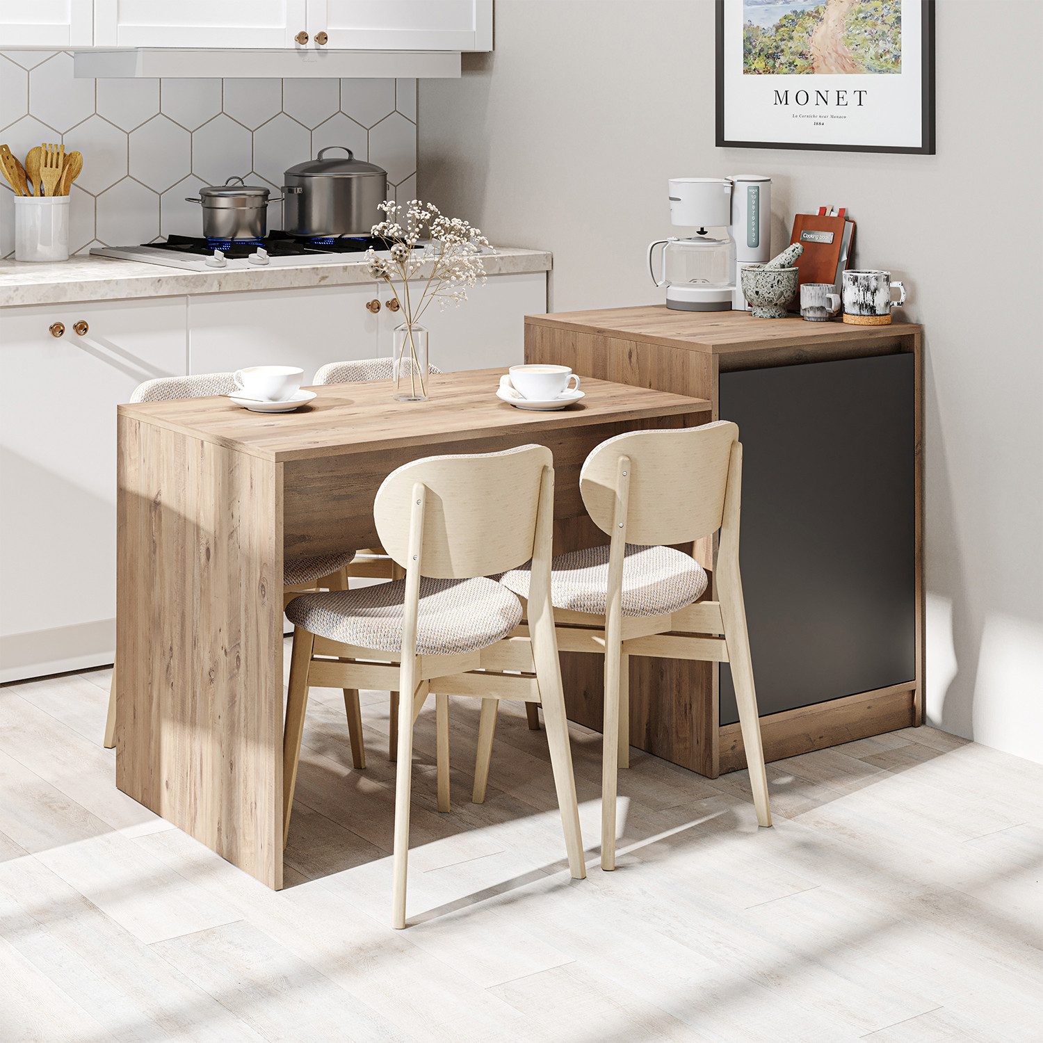 Roomart Küchentisch MILANO (Kücheninsel mit Esstisch, günstig online kaufen
