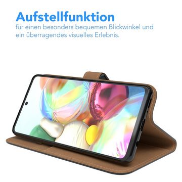EAZY CASE Handyhülle Uni Bookstyle für Samsung Galaxy A71 6,7 Zoll, Schutzhülle mit Standfunktion Kartenfach Handytasche aufklappbar Etui