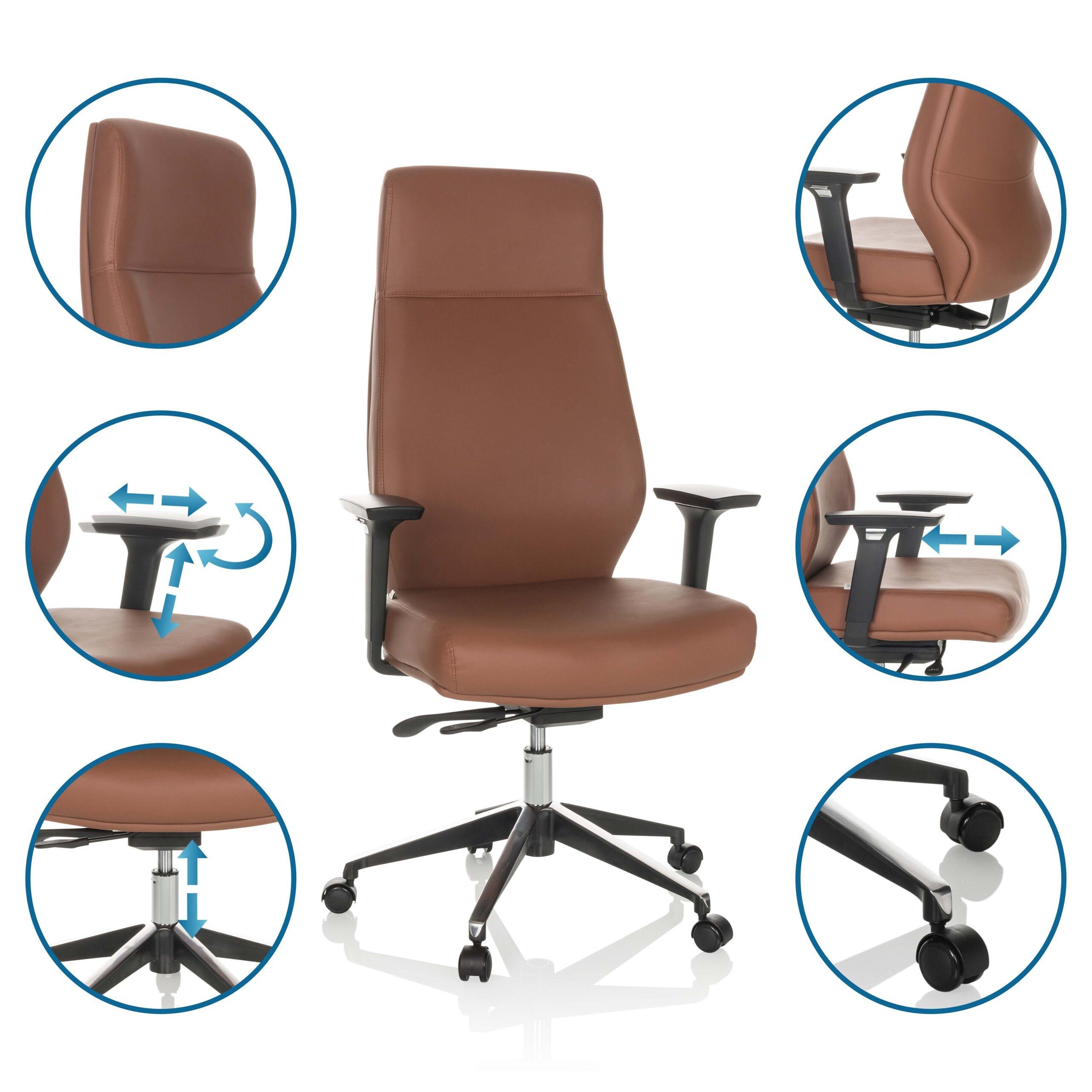 hjh OFFICE Chefsessel Profi Chefsessel Vitoro Eco Kunstleder, Drehstuhl Bürostuhl ergonomisch