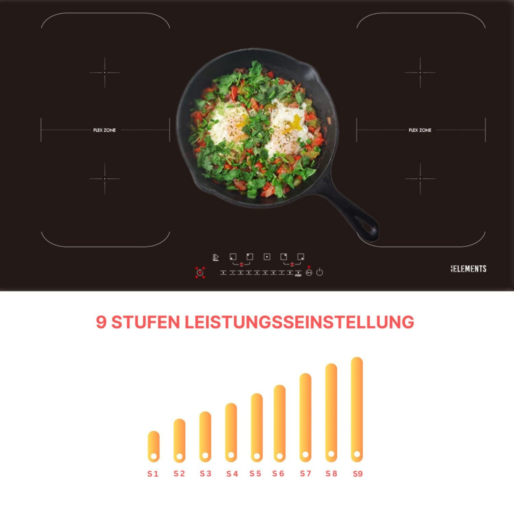 KB Elements Induktions-Kochfeld ELK106PF, Doppelte Flexzone, Autark