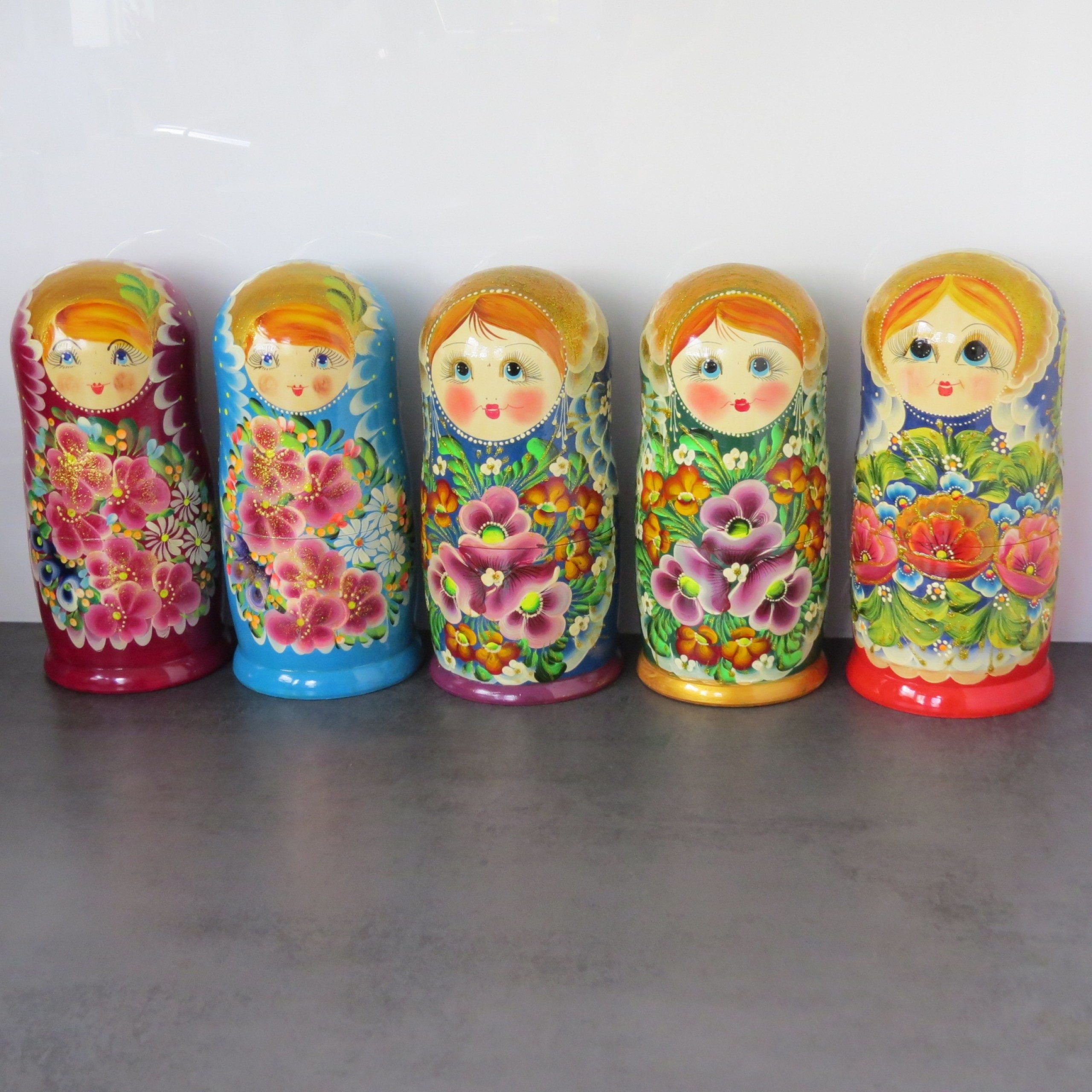 Holzprodukte Steckspielzeug Babuschka Matroschka Matrjoschka Matruschka russische Puppen 10 teilig, (Bild 6-tlg)