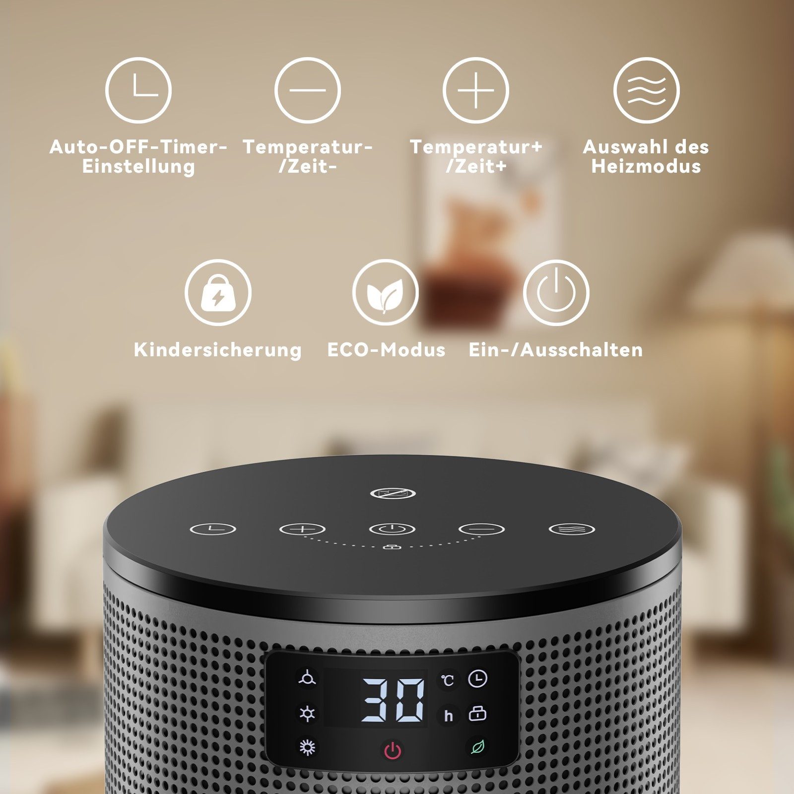 PALINTH Heizlüfter Energiesparend,4 Modi Tragbare Keramikheizlüfter,Heizung günstig online kaufen