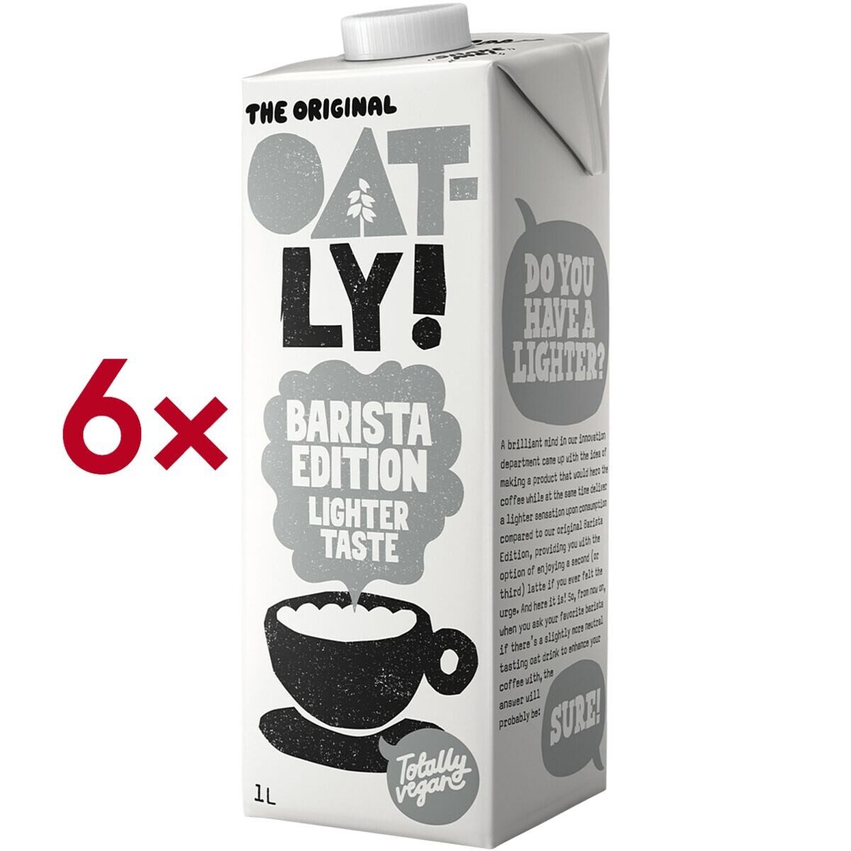 Oatly Pflanzenmilch Barista Edition Lighter Taste, 6x 1 Liter Haferdrink