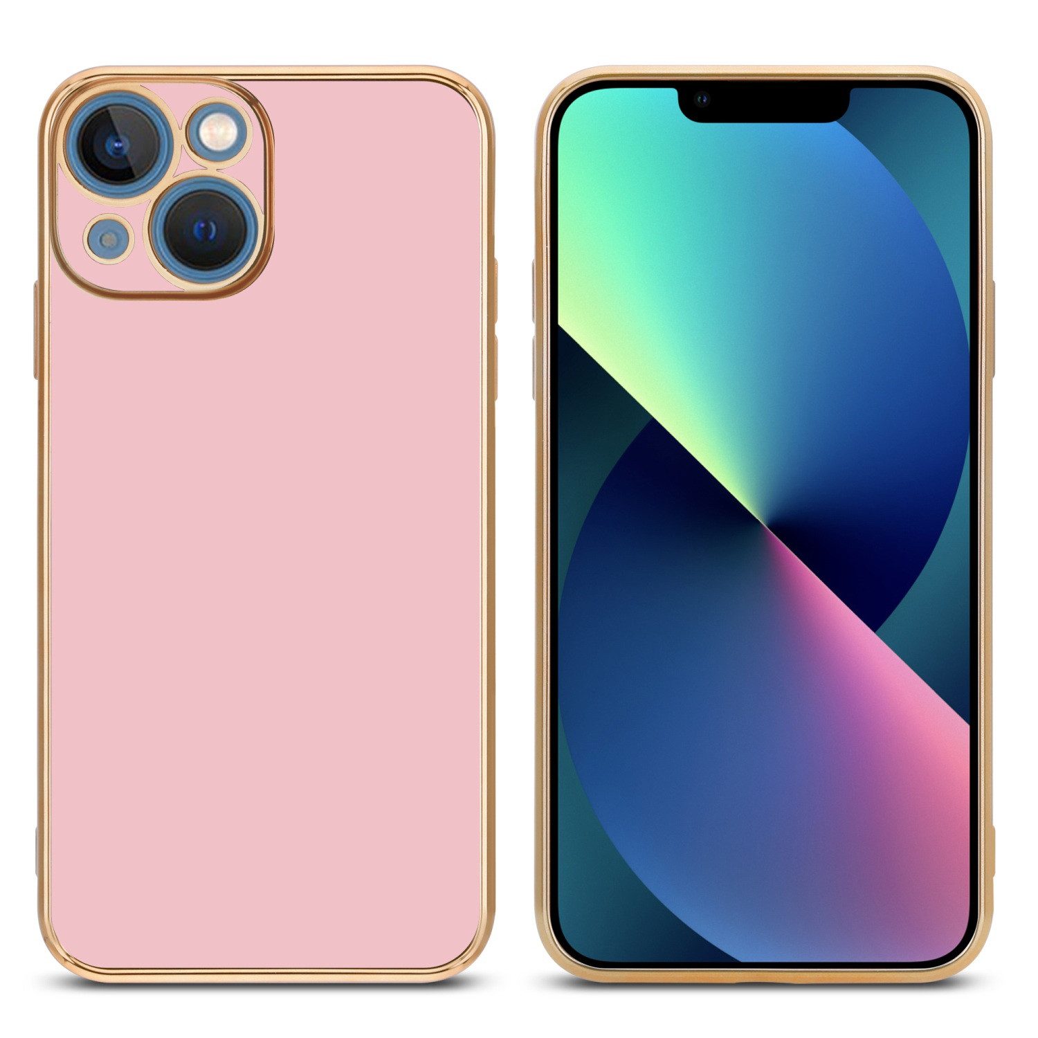 Cadorabo Handyhülle für iPhone 14 Hülle Apple iPhone 14, Schutzhülle - TPU Silikon Hülle - mit Kameraschutz
