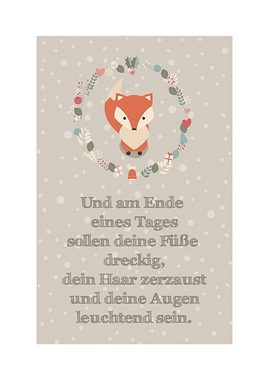 artissimo Poster Poster mit Spruch DinA4 Fuchs Kinderzimmer-Deko Baby-Zimmer Kinderbild, Zitate und Sprüche: Kinder