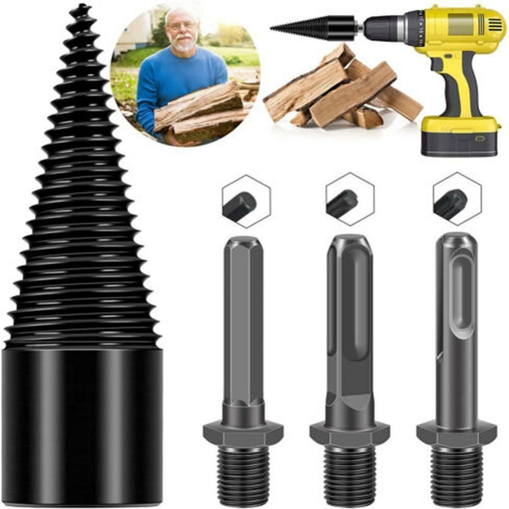 PRIISF Bohr-Meißel-Set Brennholzbohrer Holzspaltbohrer Holzspalter Kegelspa günstig online kaufen