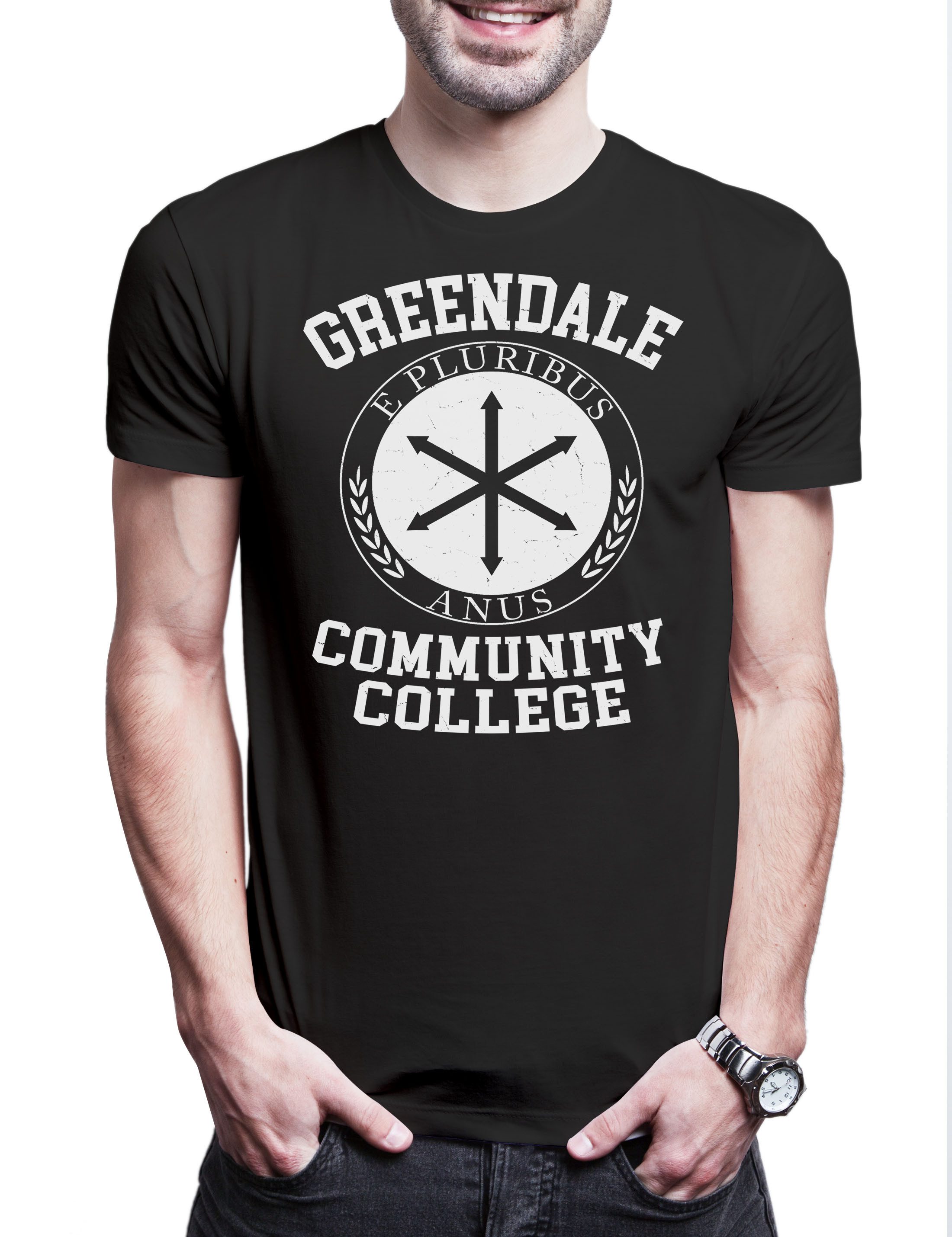 Print-Shirt Greendale College Herren T-Shirt Jeff Britta TV Perry Winger Community