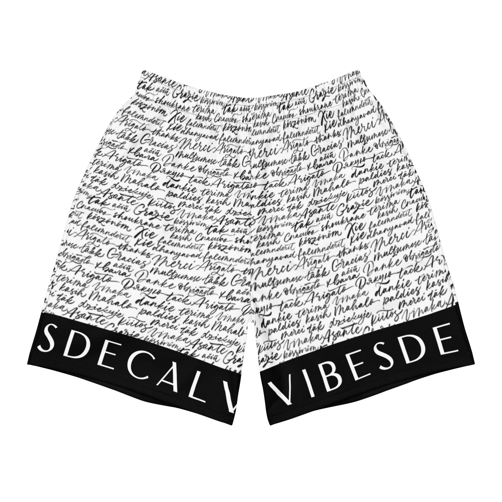 DECALVIBES Trainingsshorts Multifunctional Damen Sport Shorts Ultimate Multilingual Calligraphy 4-Wege-Stretch, atmungsaktiv, elastischer Bund, vielseitig einsetzbar