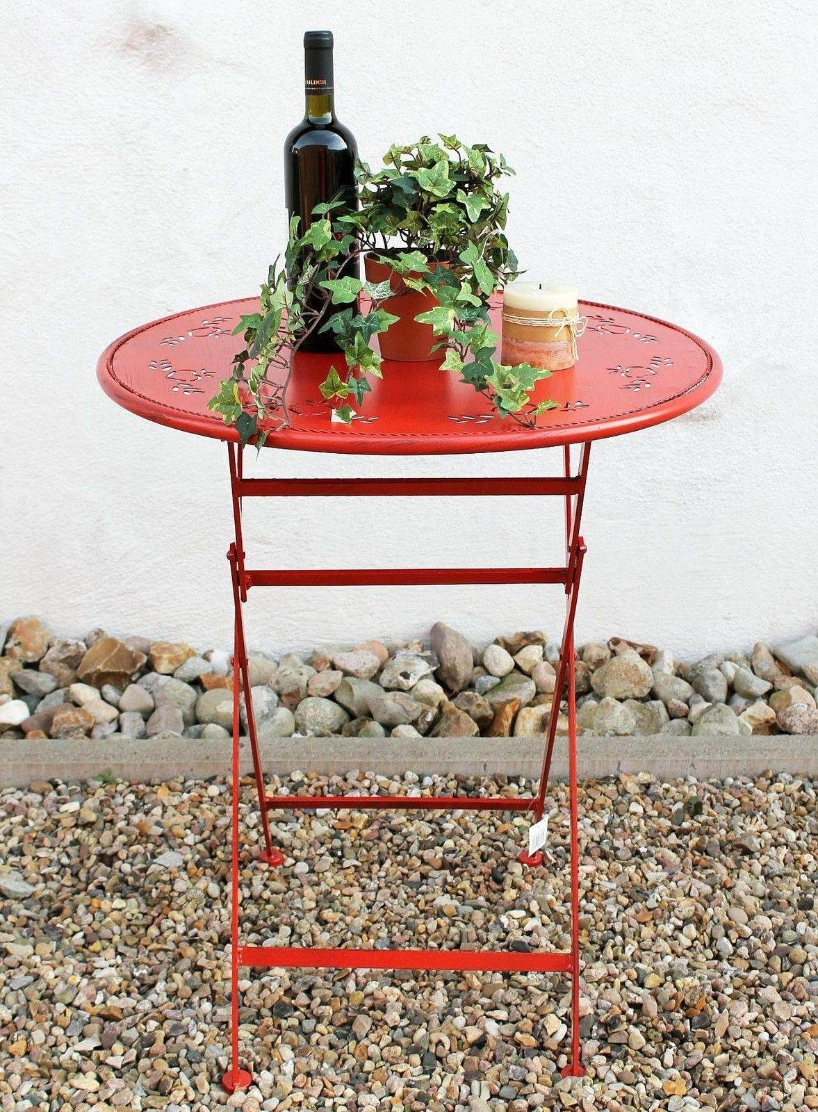 DanDiBo Bistrotisch Tisch Rot Rund Ø65cm günstig online kaufen