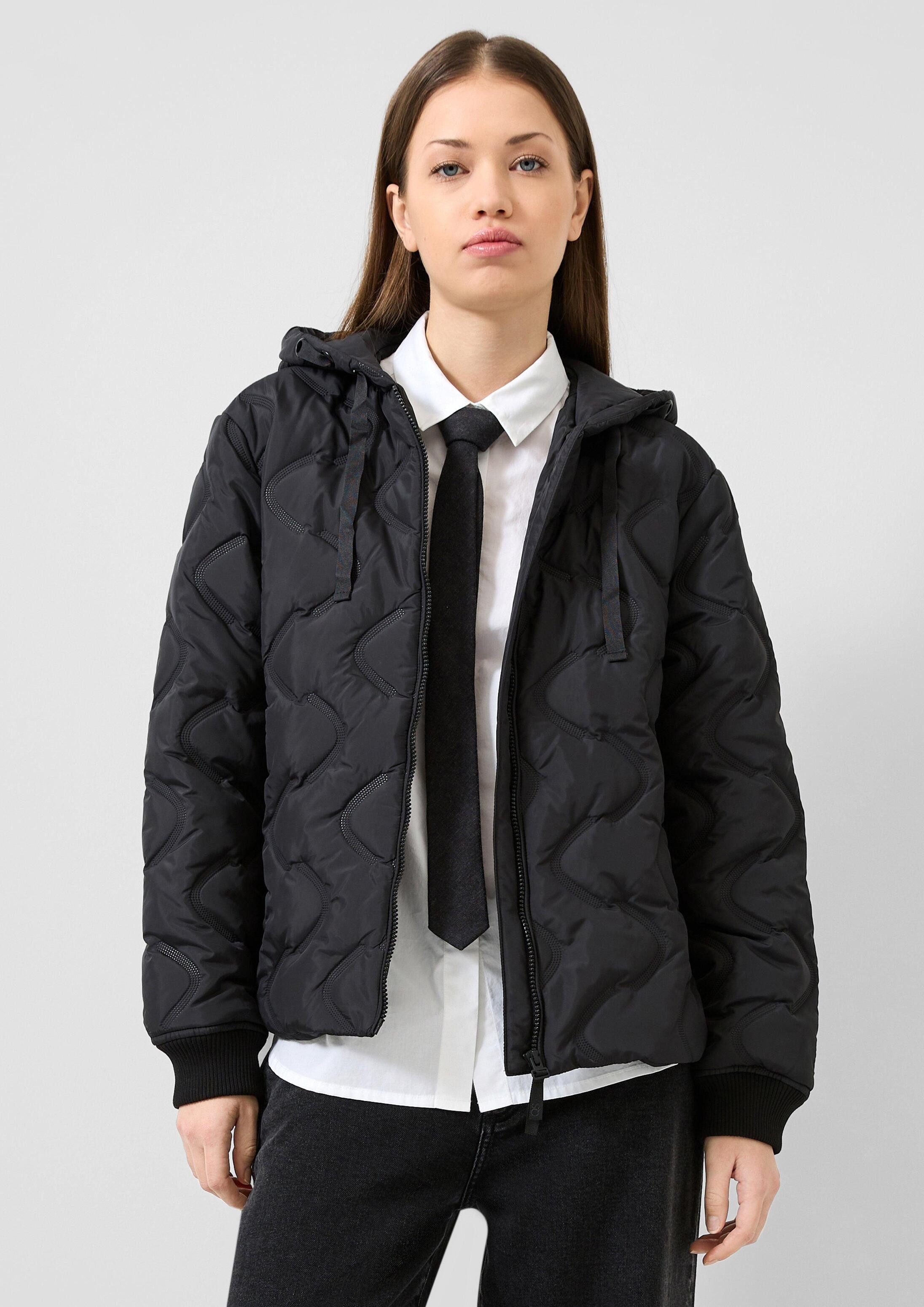 QS Funktionsjacke Outdoor-Jacke Wattierte Jacke mit geprägtem Muster