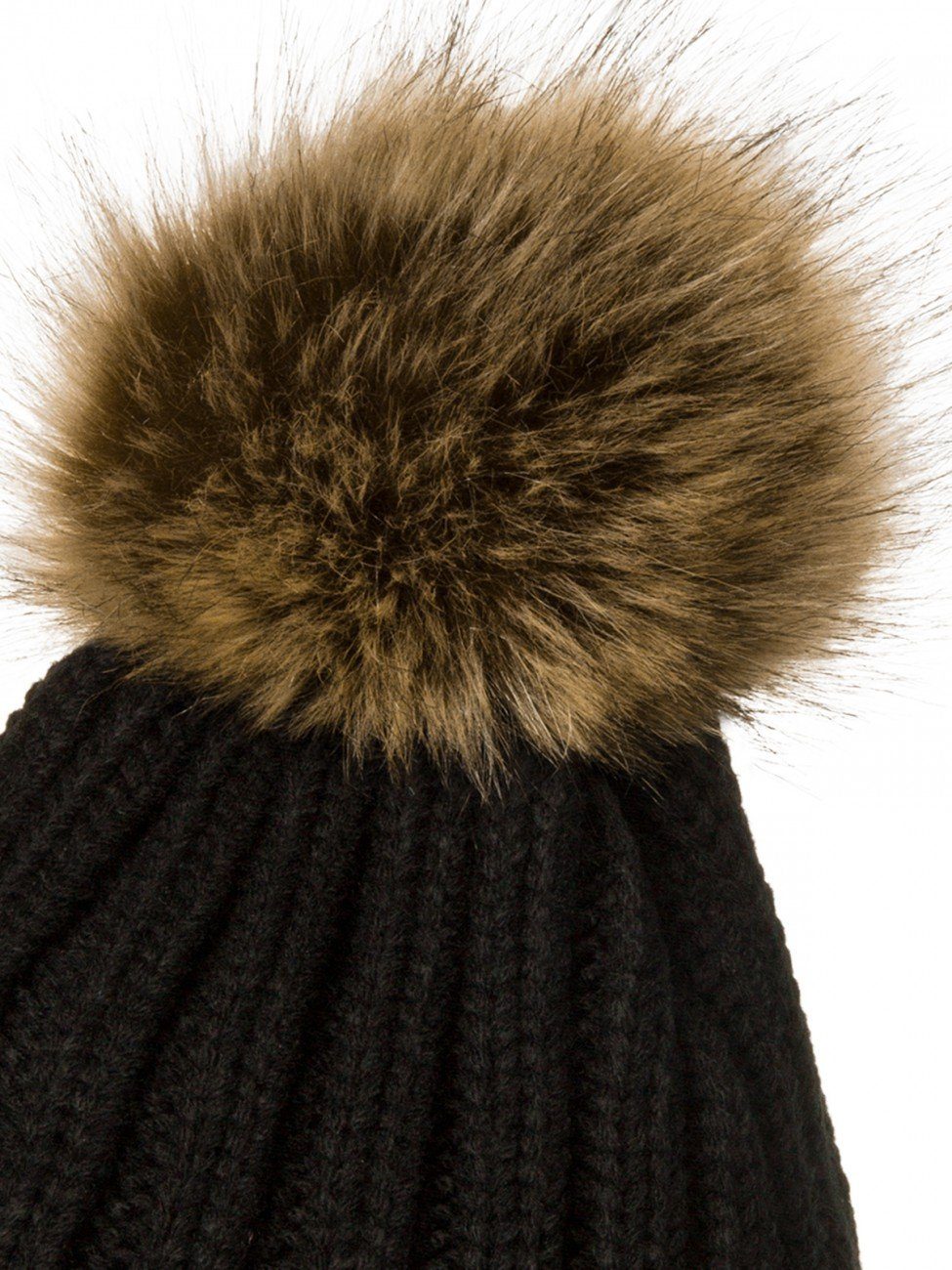 Caspar Bommelmütze MU054 Damen Winter Strickmütze mit großem Kunstfell Bomm günstig online kaufen