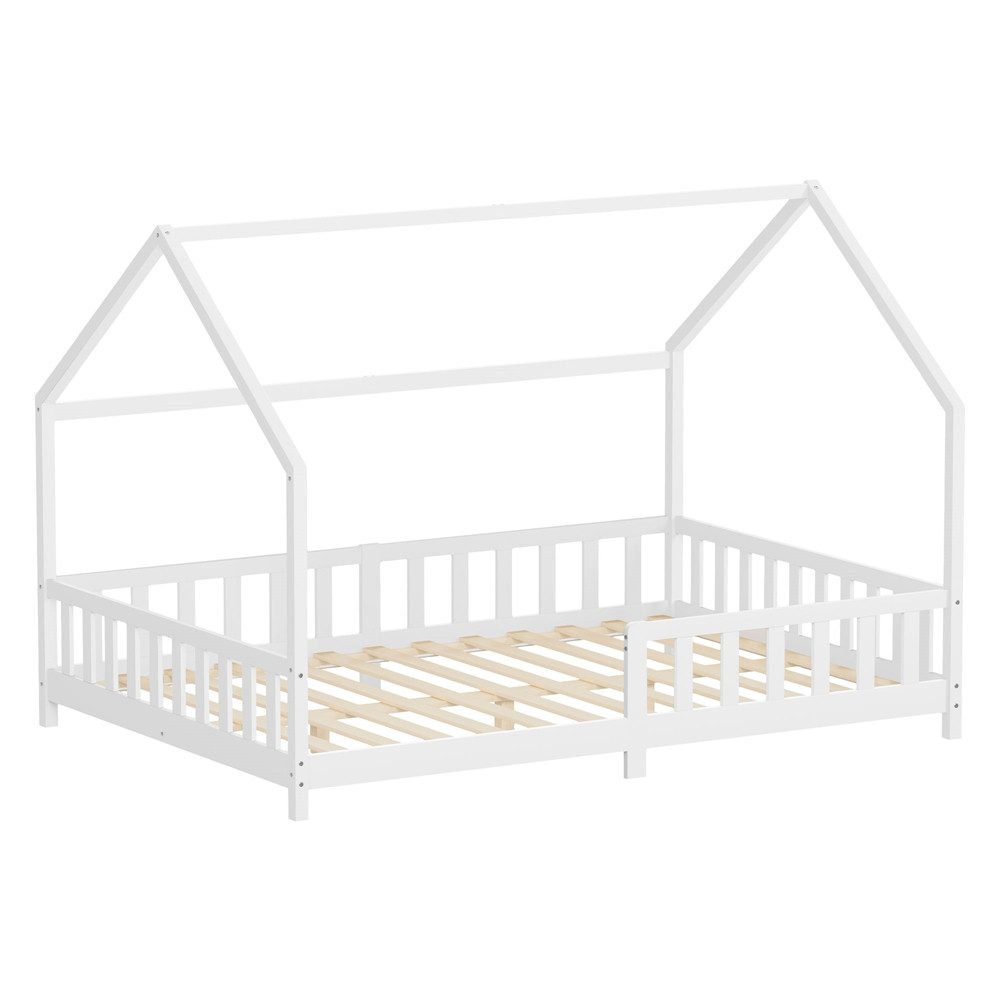 Spielbett Hausbett Kinderbett inkl. Lattenrost kreativ Bodenbett für Kinder