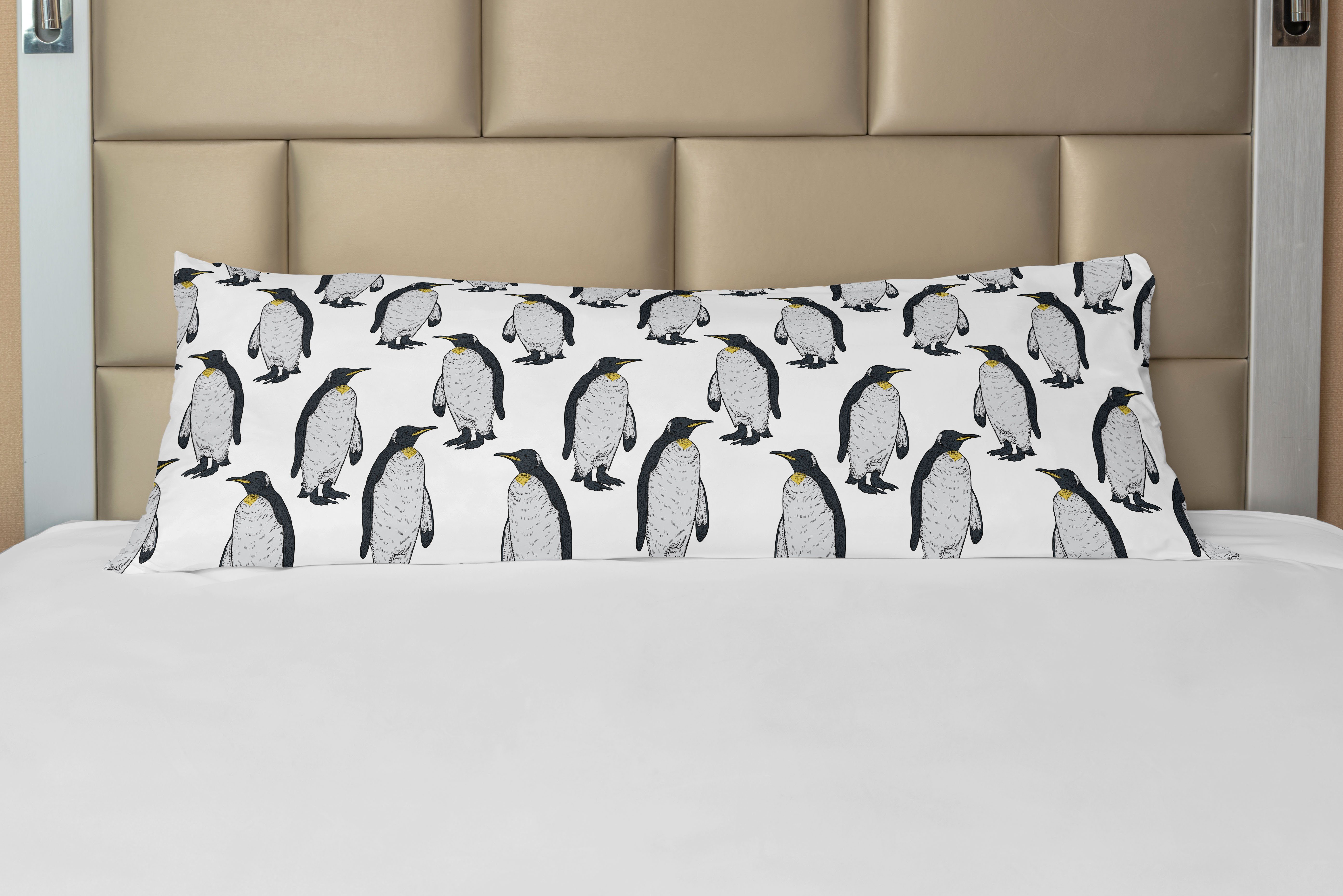 Exotischer Deko-Akzent Langer Kälte Vogel Pinguin Seitenschläferkissenbezug Kissenbezug, Arktische Abakuhaus,