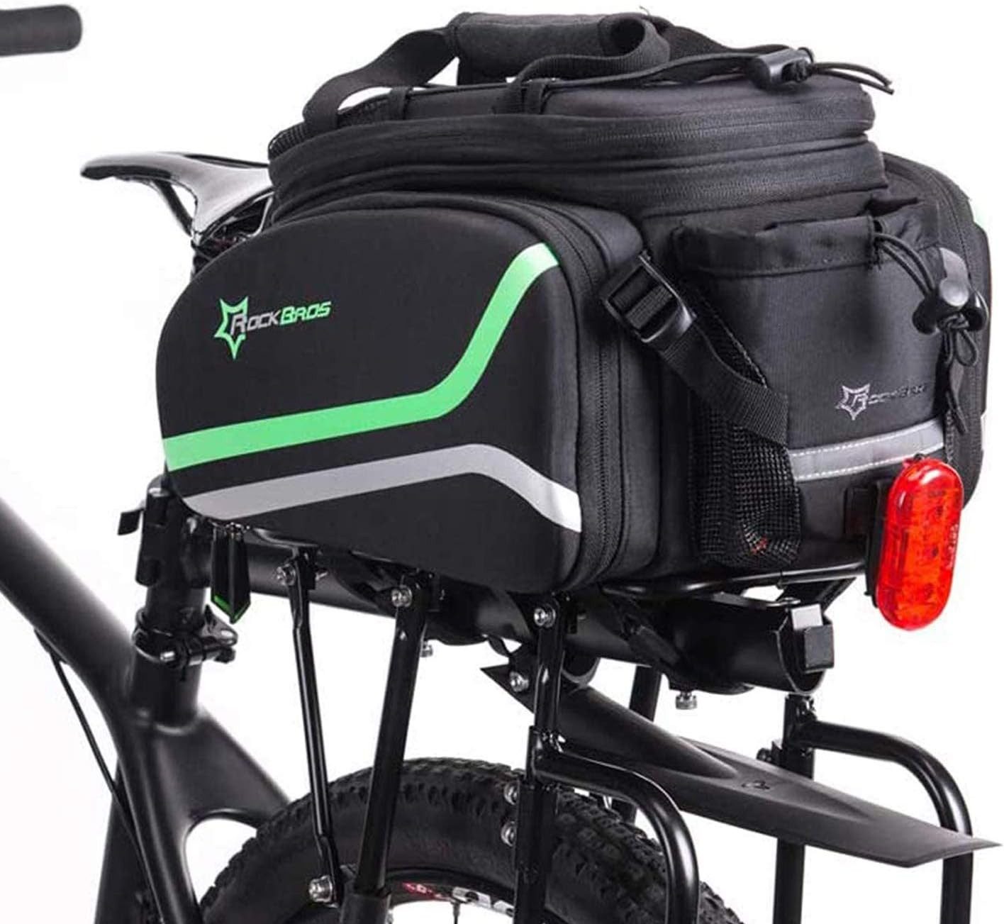 ROCKBROS Gepäckträgertasche wasserdichte Fahrradtasche für Gepäckträger, mit Regenschutz 17-35L