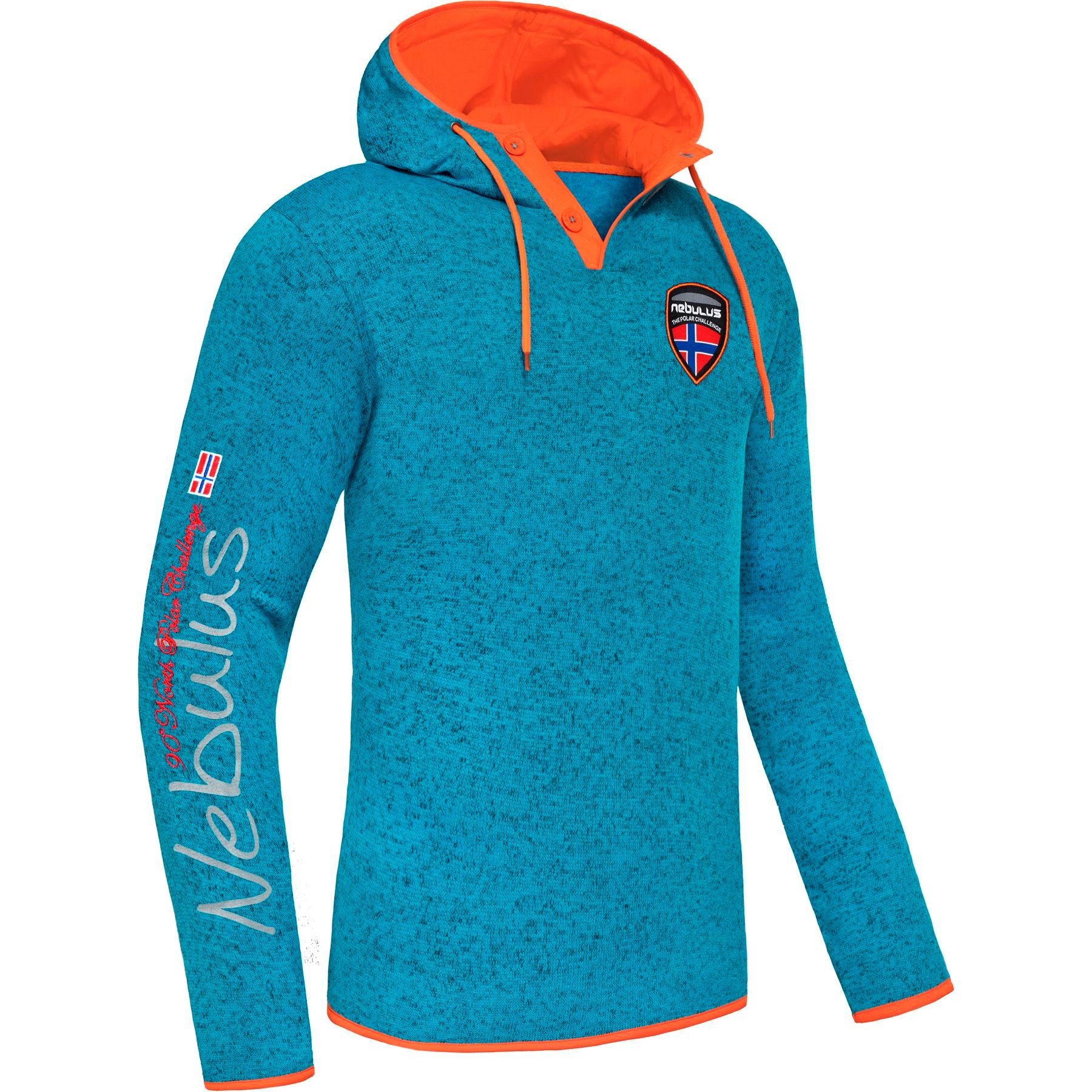 Nebulus Hoodie STITCH, P5129 - Herren, türkis, L
