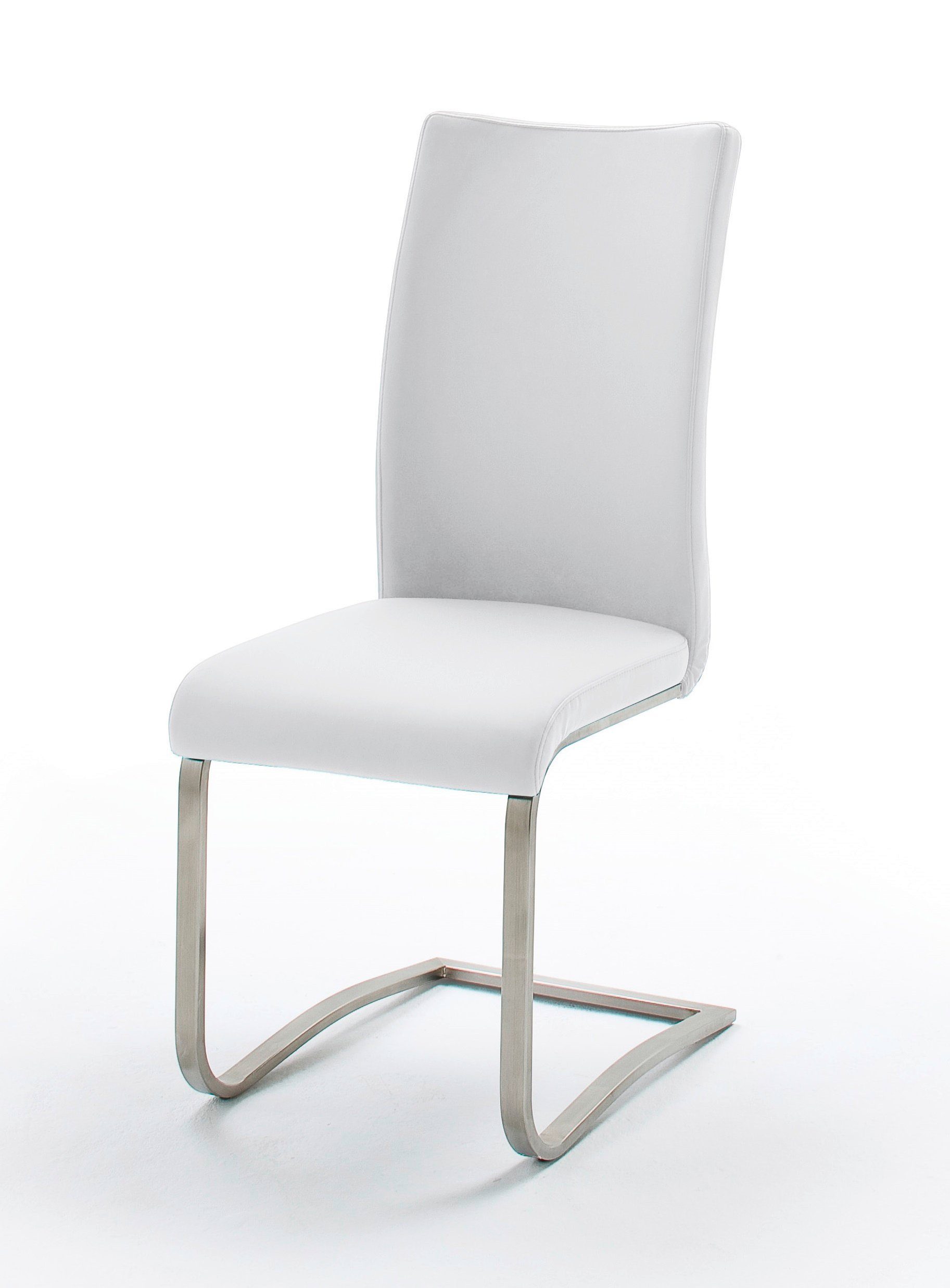 Esszimmerstuhl 2er Set Freischwinger Stuhl Arco, weiß
