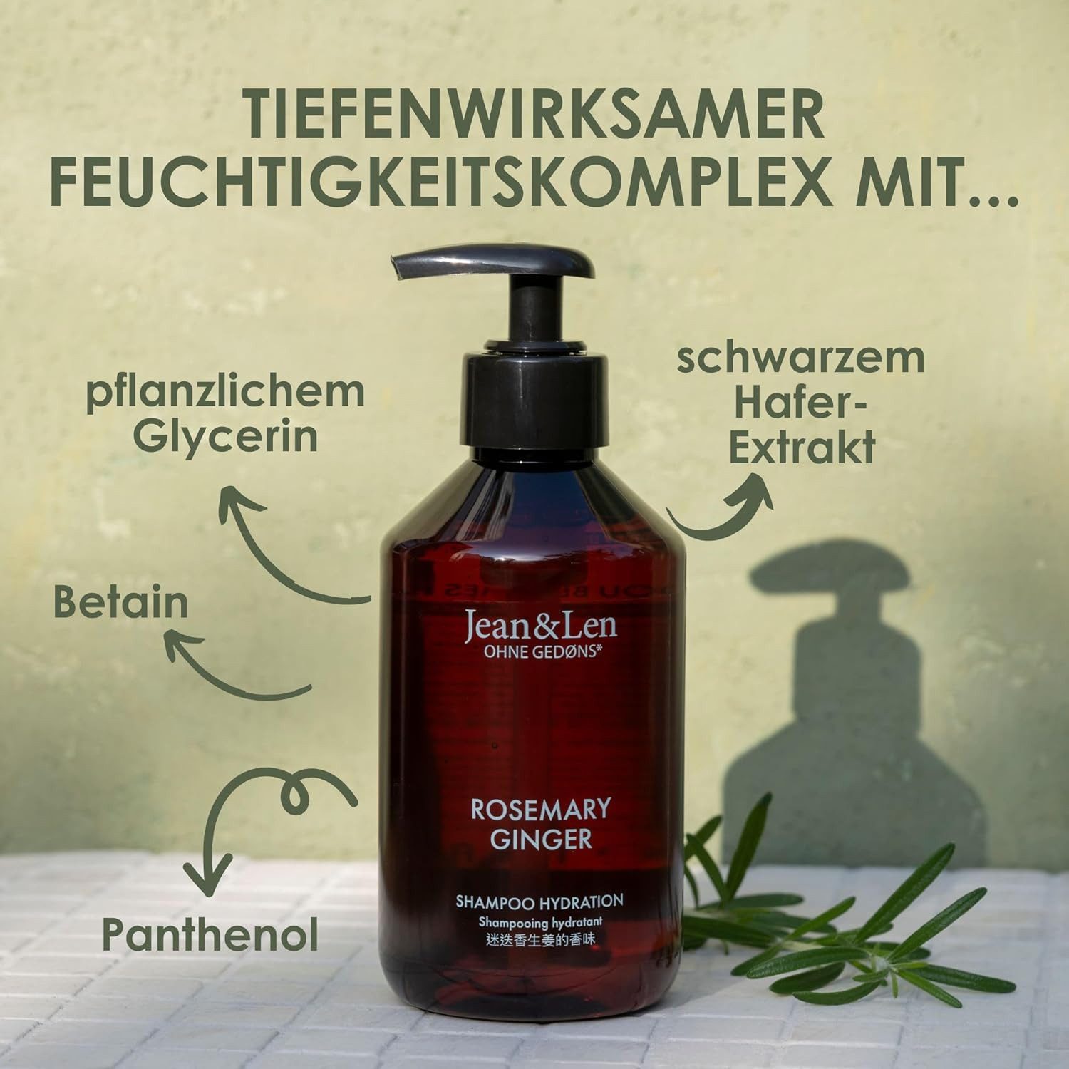 Jean & Len ohne Gedons* Haarshampoo Jean & Len Feuchtigkeit Shampoo 300 ml