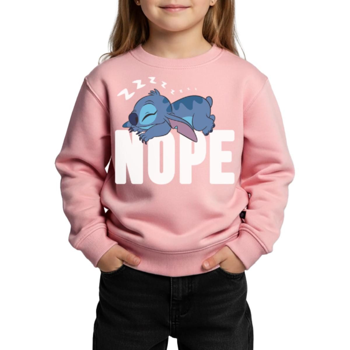 Sweatshirt Lilo & Stitch, Schlafender Stitch Nope Kinder Premium Pullover