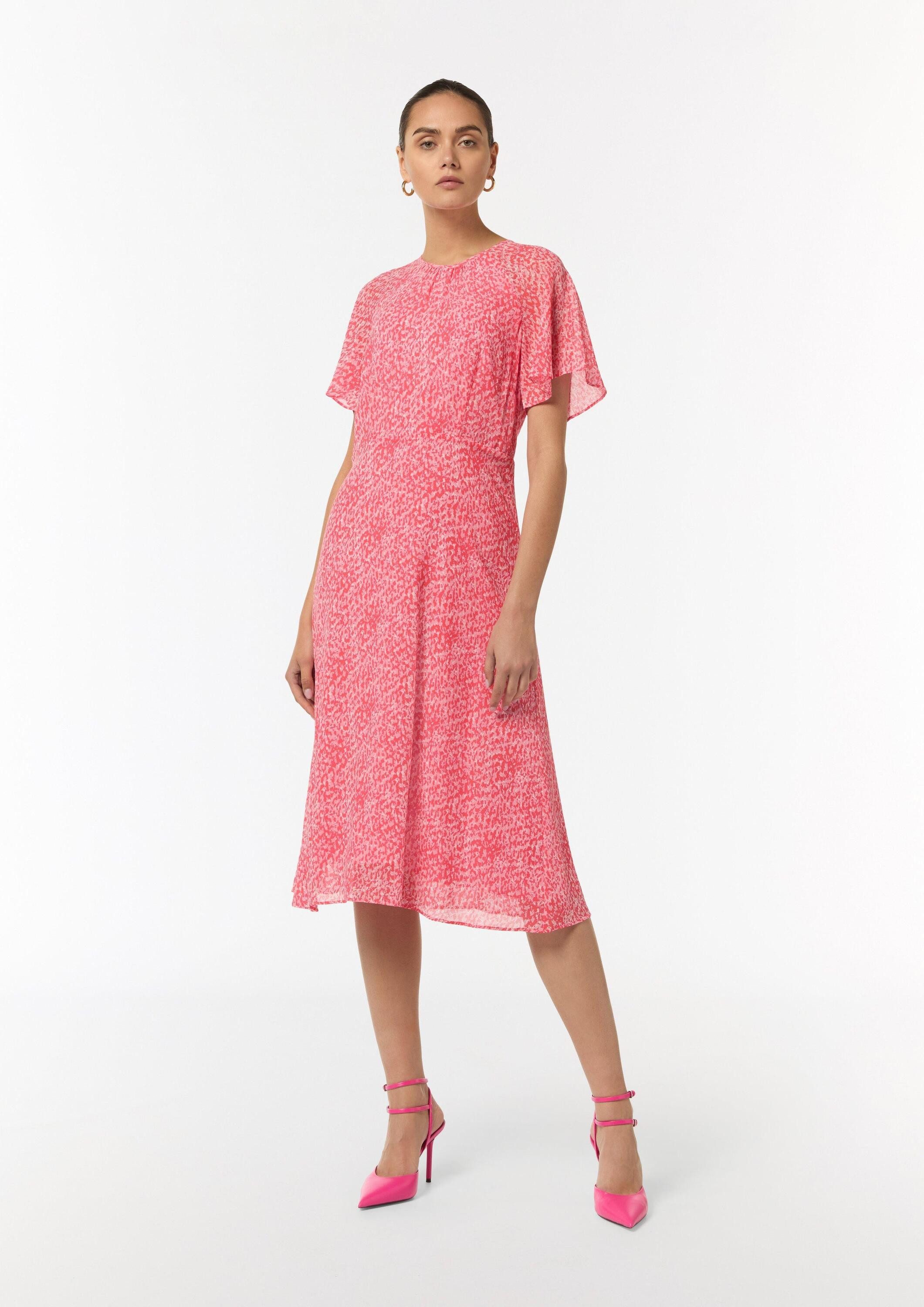 comma Maxikleid Kleid Midikleid aus Chiffon