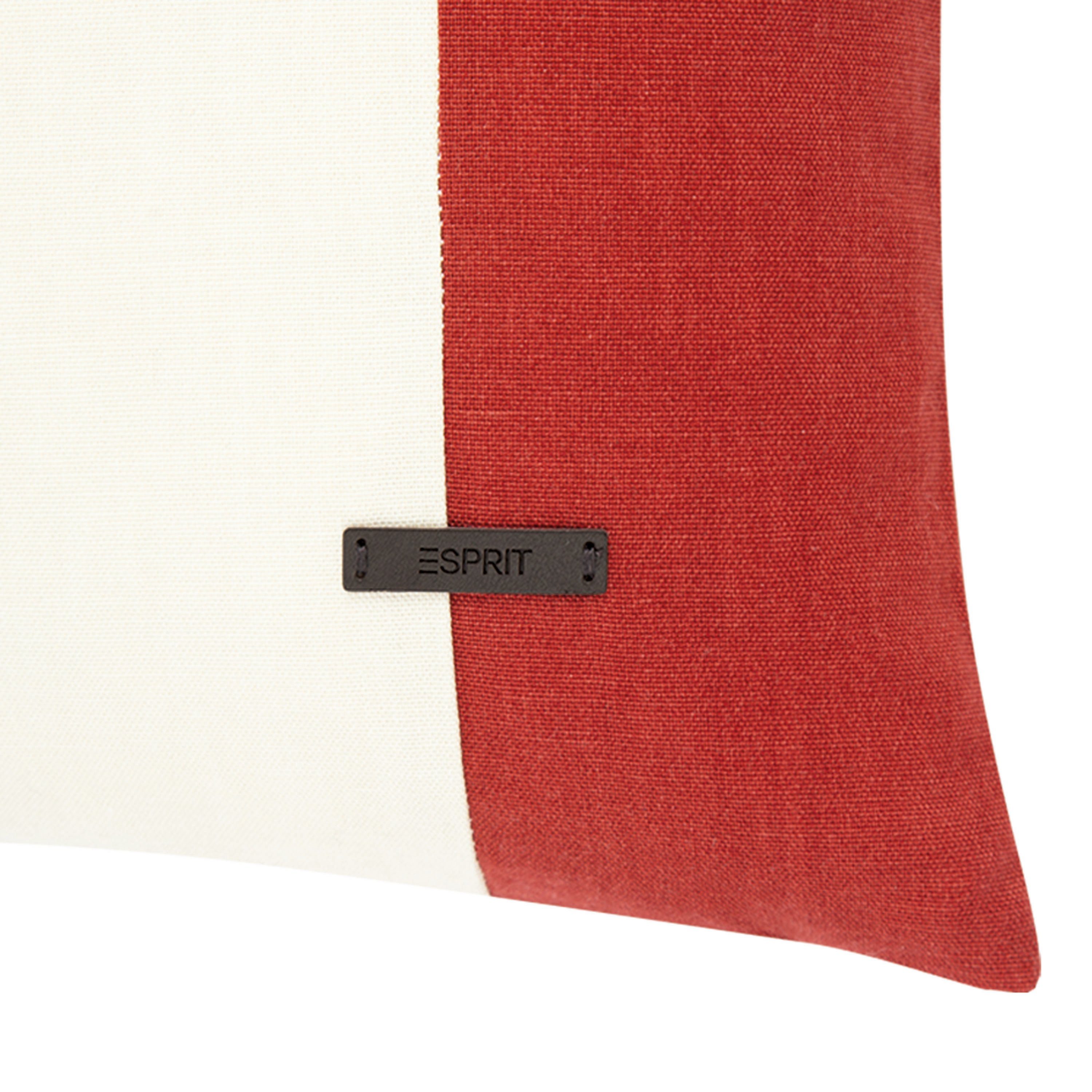 Esprit Dekokissen Neo Stripe, mit Kissenhülle rot/rostrot Füllung, 1 ohne Stück Streifen