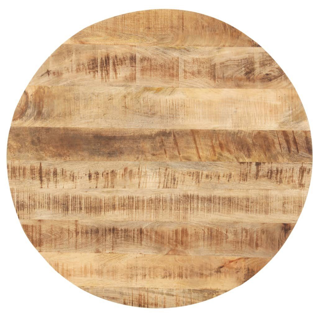 furnicato Tischplatte Massivholz Mango Rund 25-27 mm 60 cm (1 St)