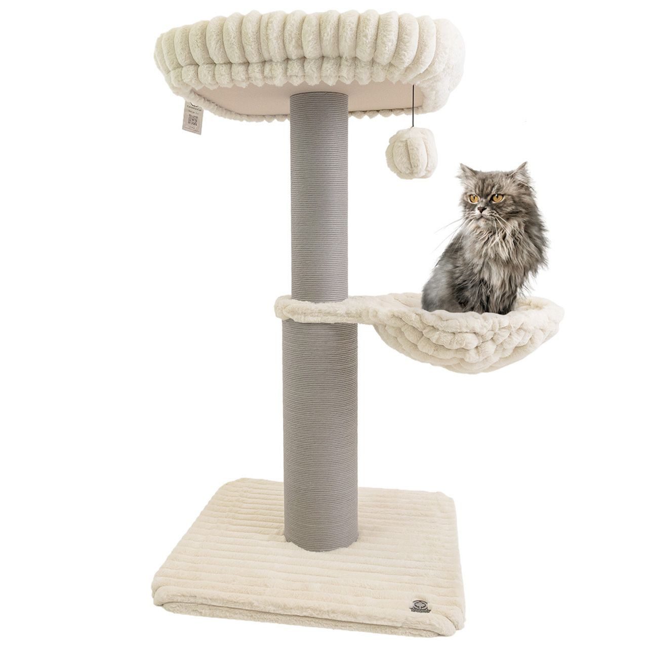 Canadian Cat Company Kratzbaum Louis, Katzenmöbel, Kletterturm, grau, 68 x 68 x 124 cm