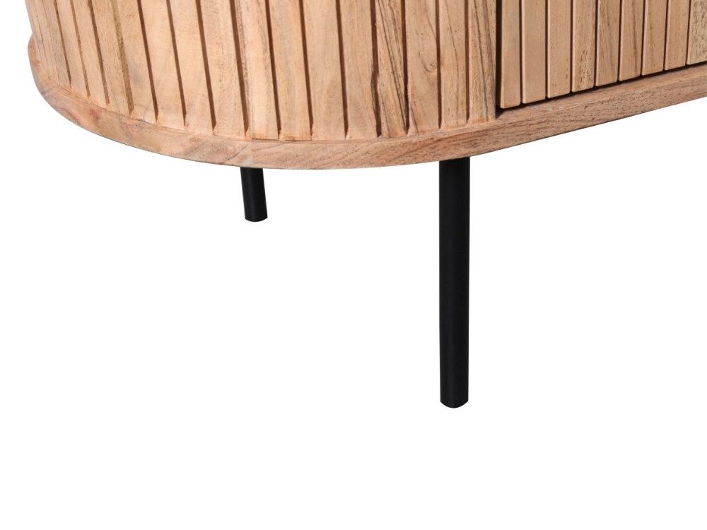 WOLF MÖBEL Sideboard (58x45x80), BRONX ROUND Kommode mit 3 Schubladen