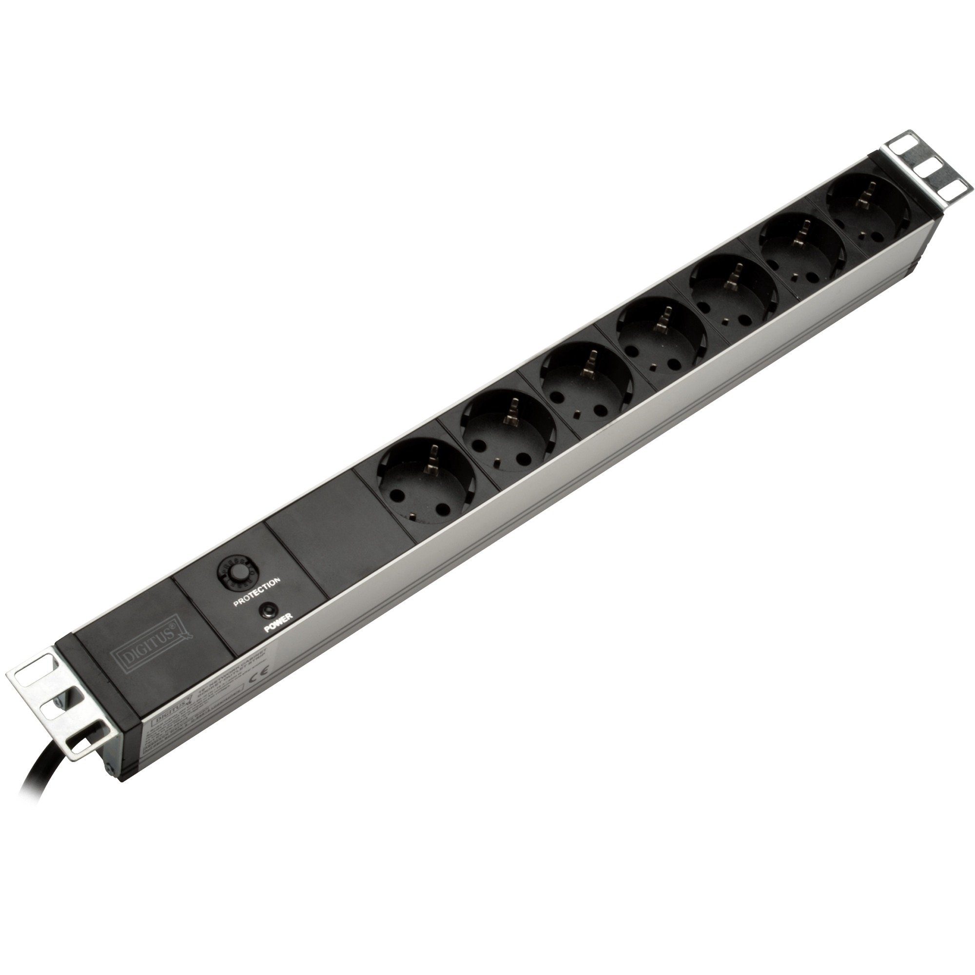 Digitus Digitus 19" Steckdosenleiste mit Aluminiumprofil, Mehrfachsteckdose