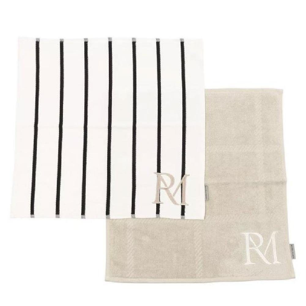 (2-teilig) & Maison Stripes Rivièra Kitchen Badetücher Check Towel Gästehandtücher