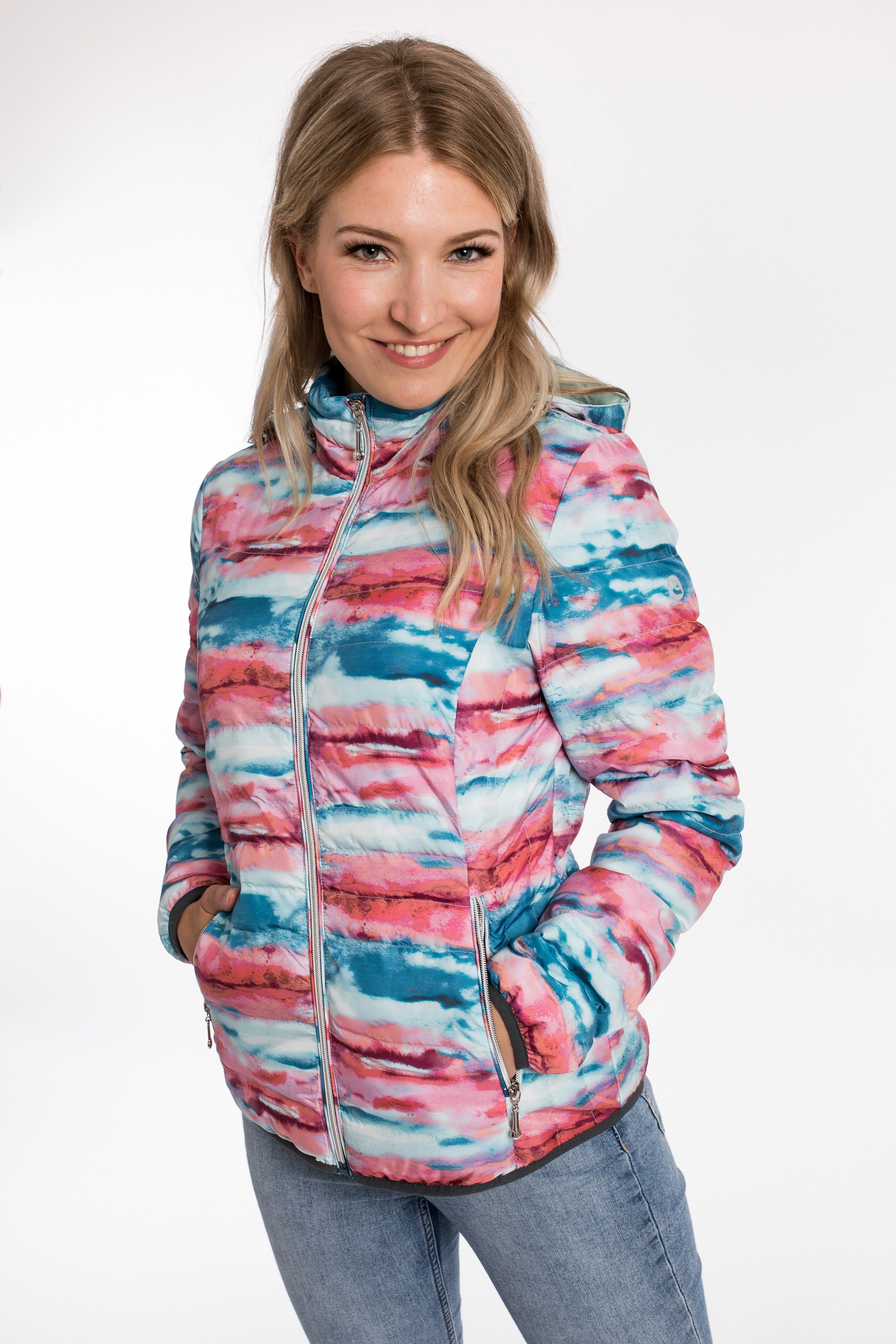DEPROC Active Winterjacke WILDCAT HILL Women Steppjacke mit außergewöhnlichem Design