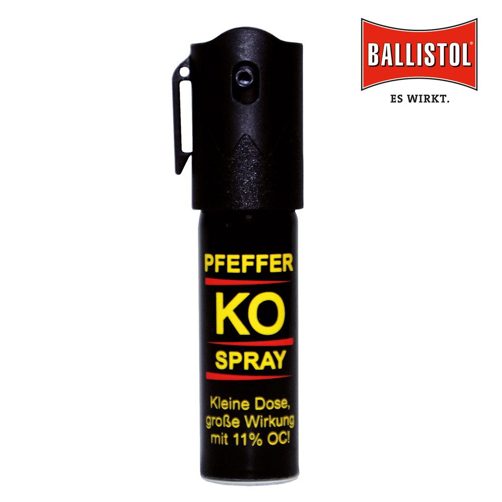 Ballistol Marderspray BALLISTOL Pfeffer-KO-Spray JET 15ml, Tierabwehrspray, Reichweite bis ca. 4 m – Effektive Tierabwehr, Pfeffer-KO Spray im handlichen Lippenstiftformat