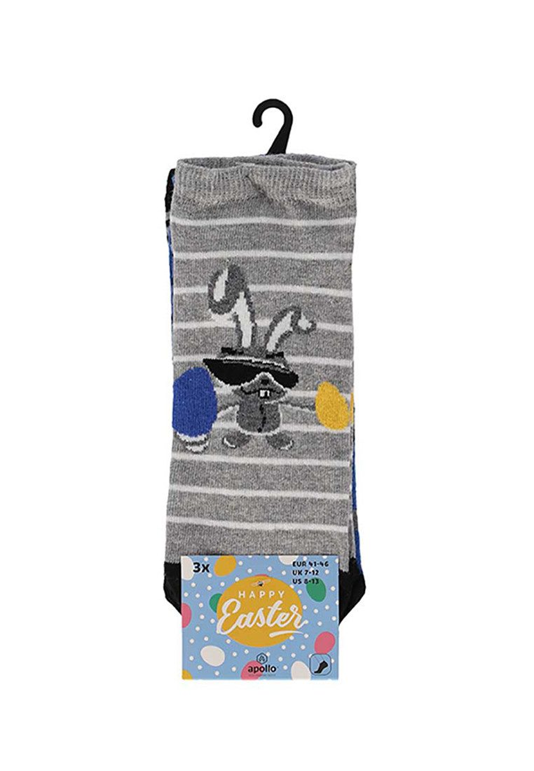 Yuhu Sneakersocken Herren Ostersocken Hasen Ostereier 3er Pack (3-Paar)