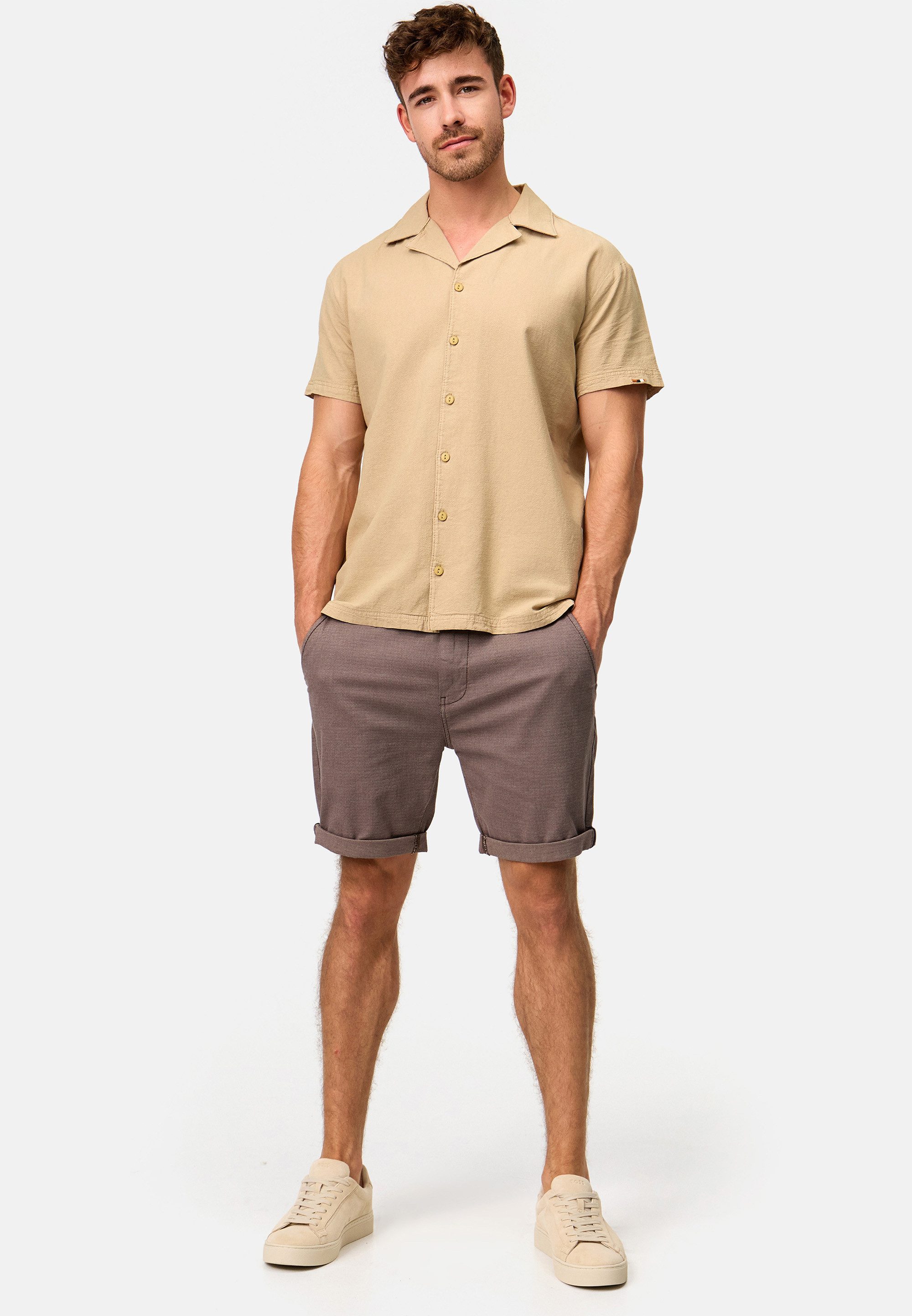 Indicode Chinoshorts Herren INBuddy Chino Shorts Herrenshorts Chino Shorts mit 4 Taschen