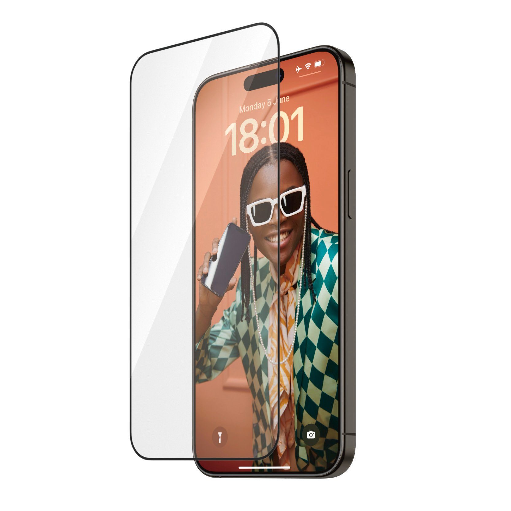 PanzerGlass Displayschutzglas Screen Protector Glass für iPhone 15 Pro Max, Ultra Wide Fit