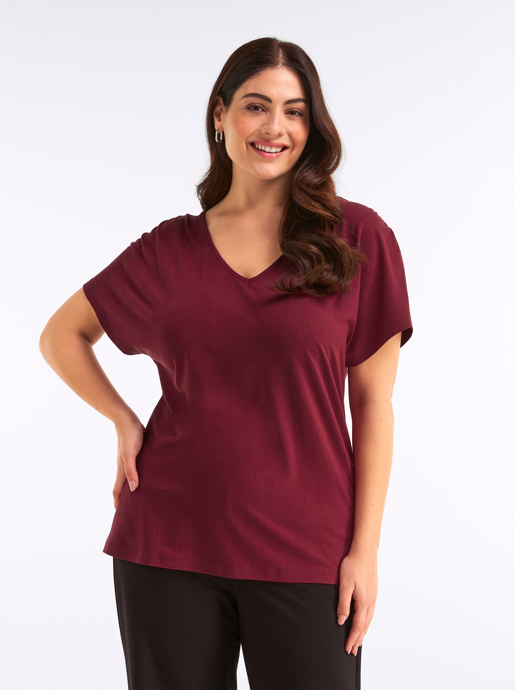 Sheego T-Shirt Halbarmshirt Kurzarm