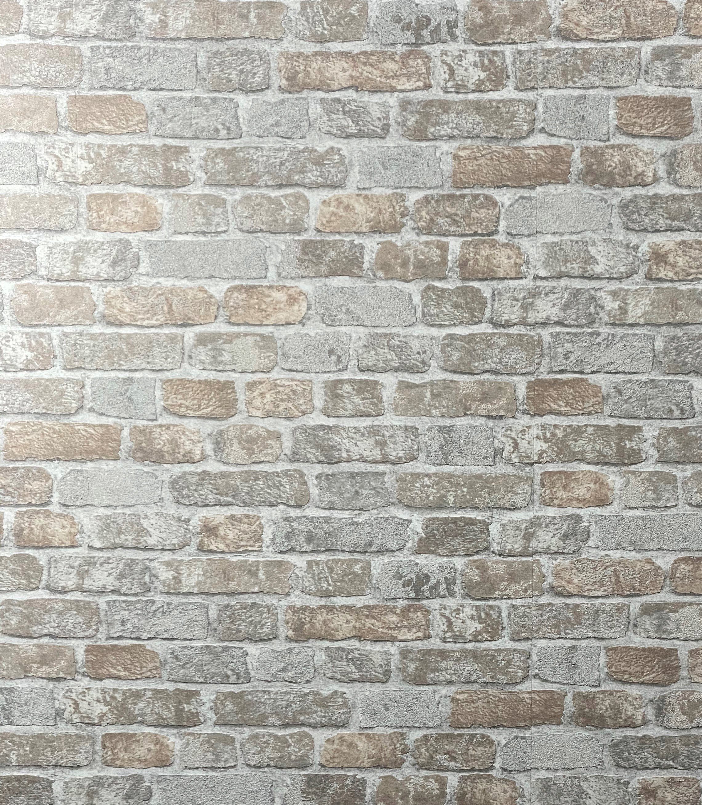 Marburg Vliestapete Holz/Stein, Modern, Steinoptik, moderne Tapete für Wohnzimmer Schlafzimmer Küche