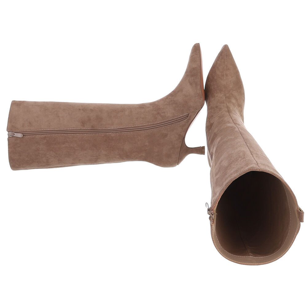 Ital-Design Elegante Damen-Stiefel mit Stiletto und Details Stiefel (905030 günstig online kaufen