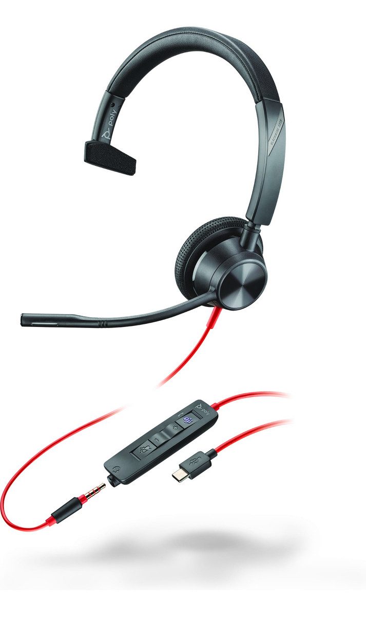 Poly Headset Blackwire C3315-M Mono USB-C/A & 3,5 PC-Headset