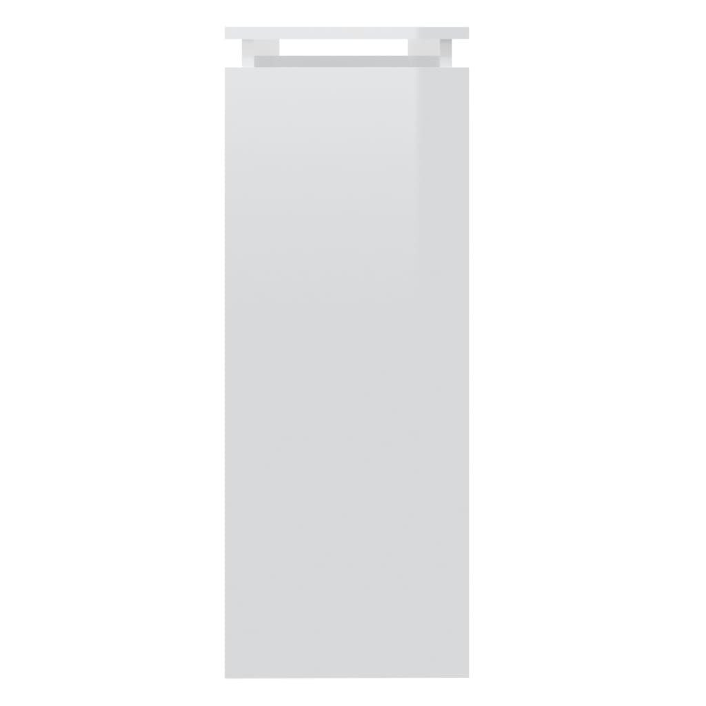 Beistelltisch Holzwerkstoff Konsolentisch furnicato 102x30x80 Hochglanz-Weiß (1-St) cm