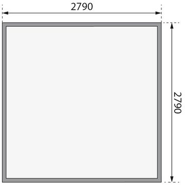 Karibu Gartenhaus Trittau 3, BxT: 317x333 cm, 40 mm Wandstärke, mit Fenster