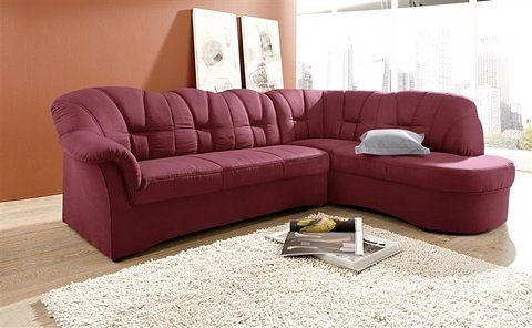DOMO collection Ecksofa Papenburg, zeitlose Rückensteppung, günstig online kaufen