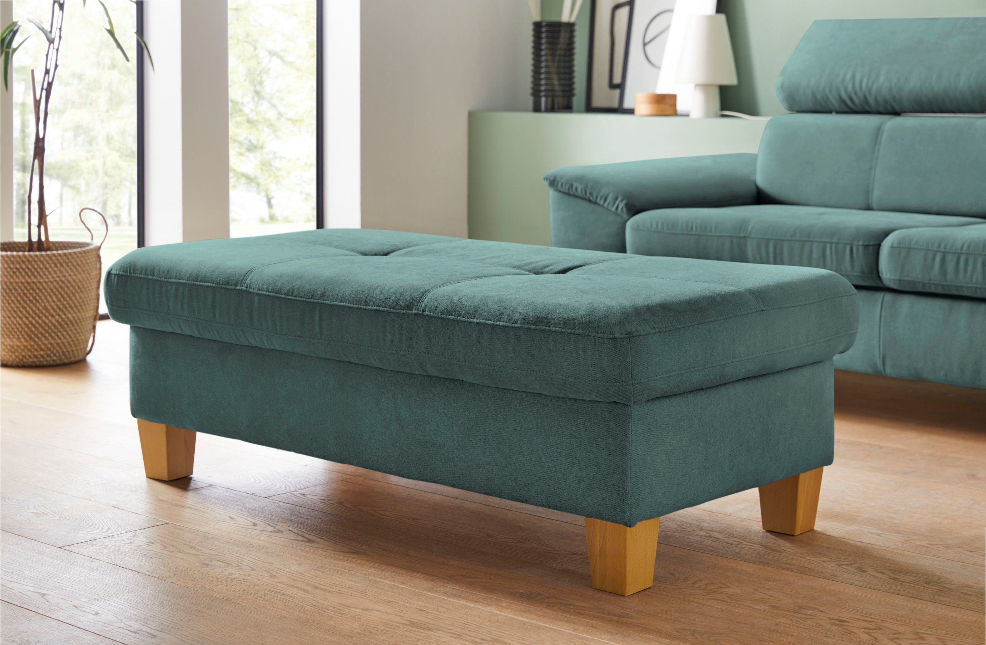 exxpo - sofa fashion Табуретки Enya Bankhocker mit Staufach unter der Sitzfläche, schöne Detailverarbeitung