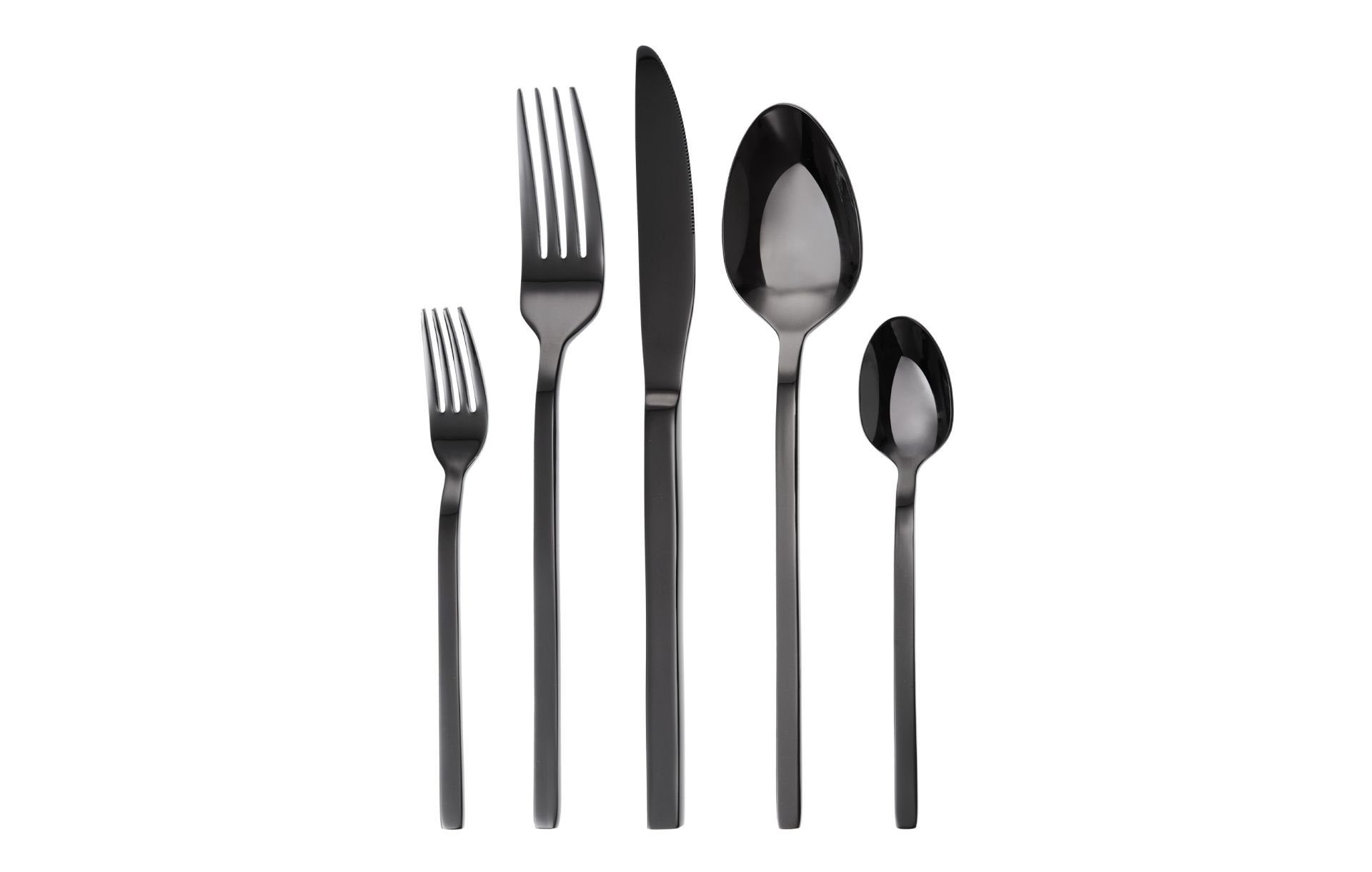 GRÄWE Besteck-Set Edelstahl-Besteckset Lissabon, 30-teilig, 6 Personen, schwarz
