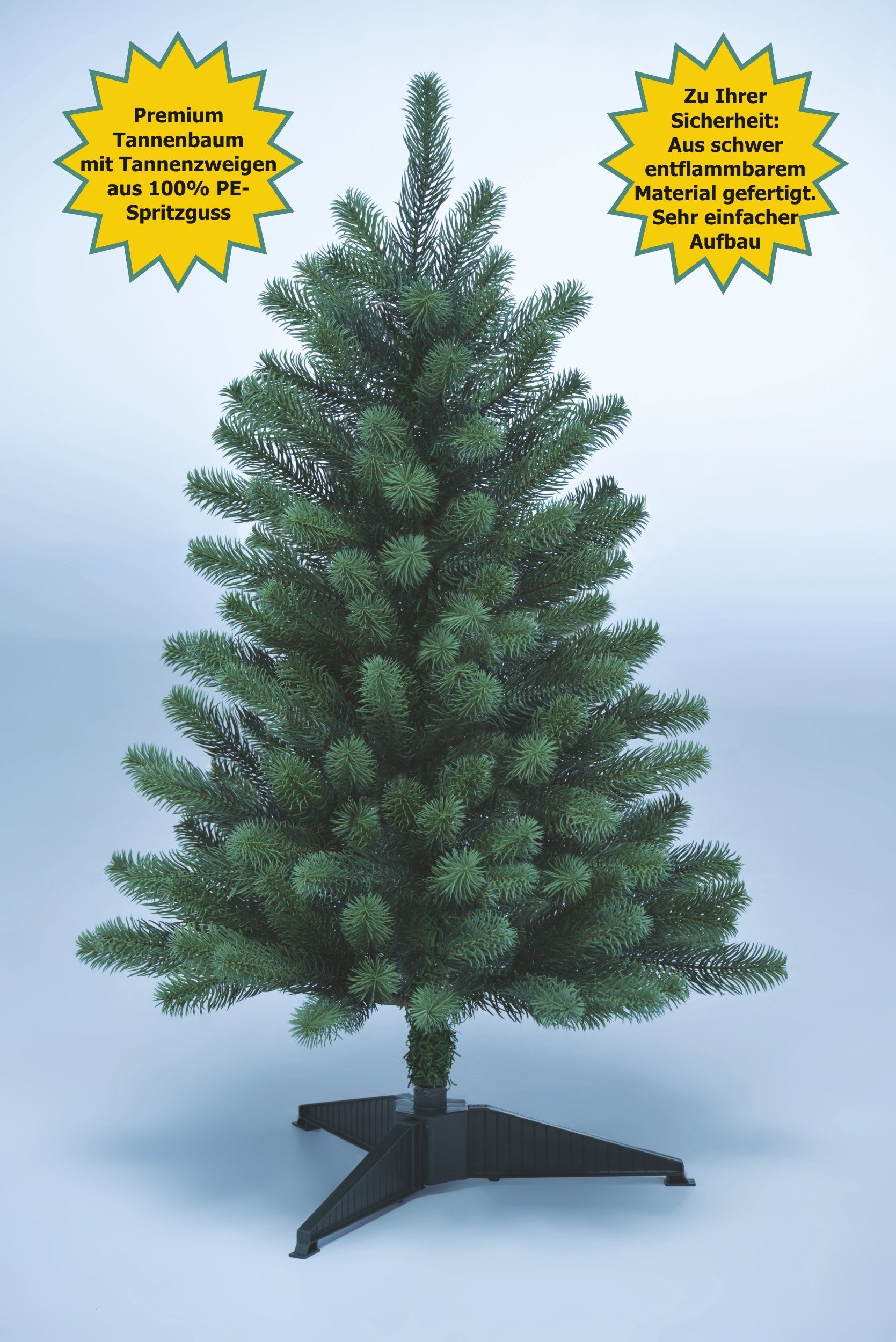 ohne 85 Künstlicher Höhe Nordmanntanne, LED; cm, schwer SCHAUMEX Besonders Spritzguss, hochwertig, Künstlicher Weihnachtsbaum entflammbar Weihnachtsbaum