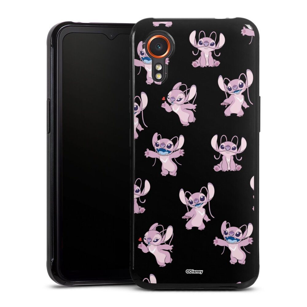 DeinDesign Handyhülle Lilo & Stitch Engel Disney Angel Faces Pattern Transparent, Samsung Galaxy Xcover 7 Silikon Hülle Bumper Case Handy Schutzhülle
