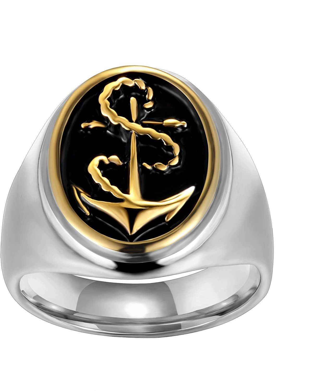 Karisma Fingerring Karisma Männer Edestahl 316L Silber Gold Anker geschwärz günstig online kaufen